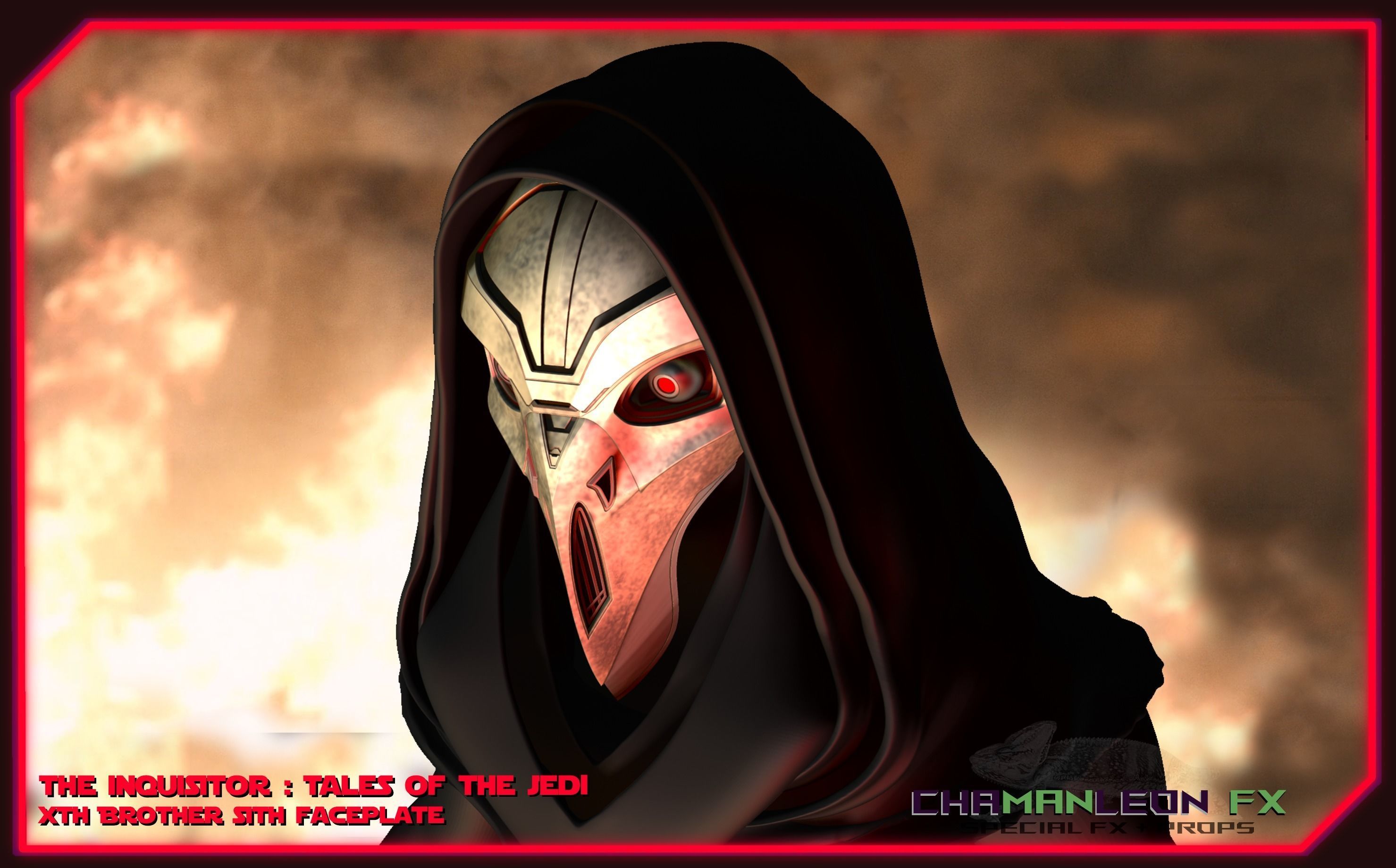 Xth Brother Mask of Inquisitor from Tales of the Jedi 3D print model_4
