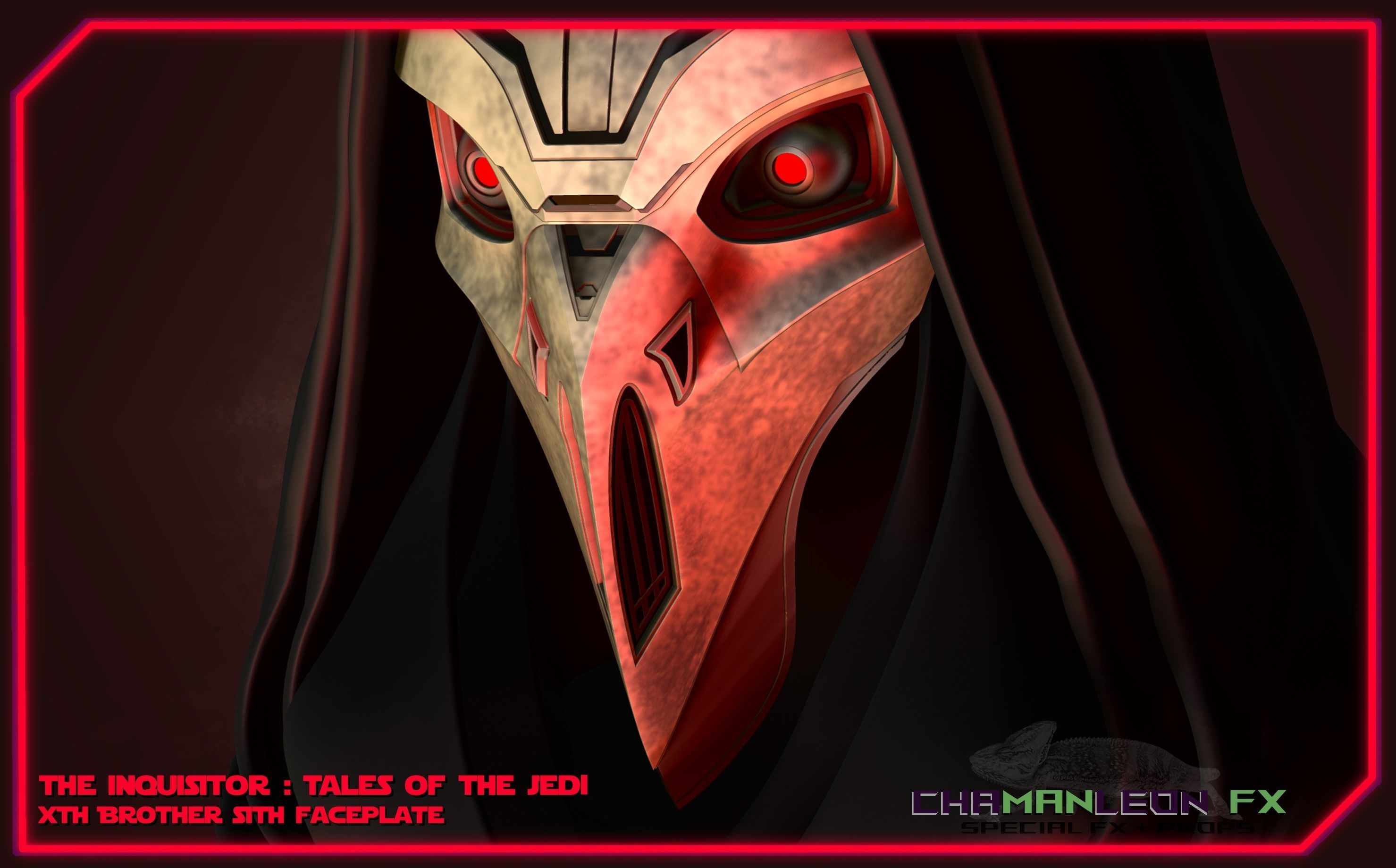 Xth Brother Mask of Inquisitor from Tales of the Jedi 3D print model_7
