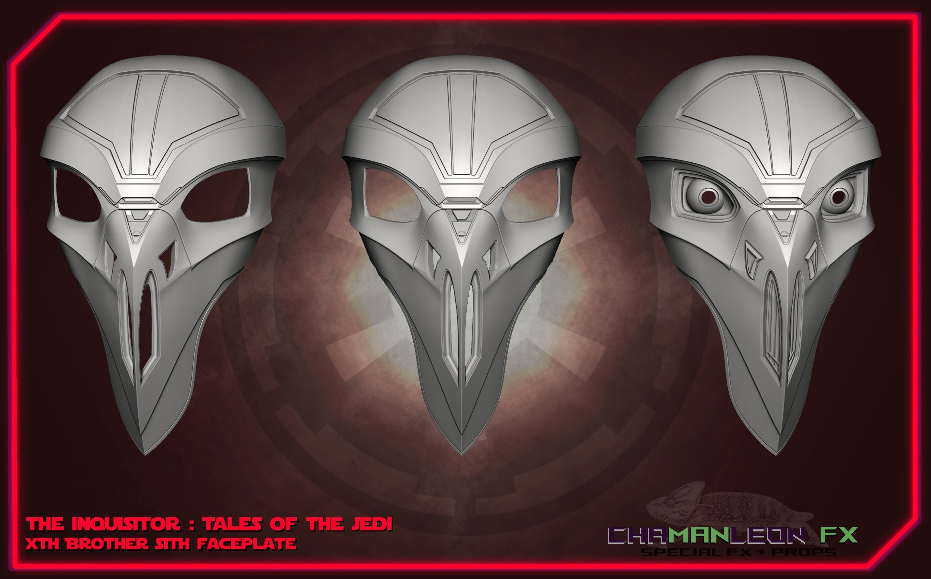 Xth Brother Mask of Inquisitor from Tales of the Jedi 3D print model_13