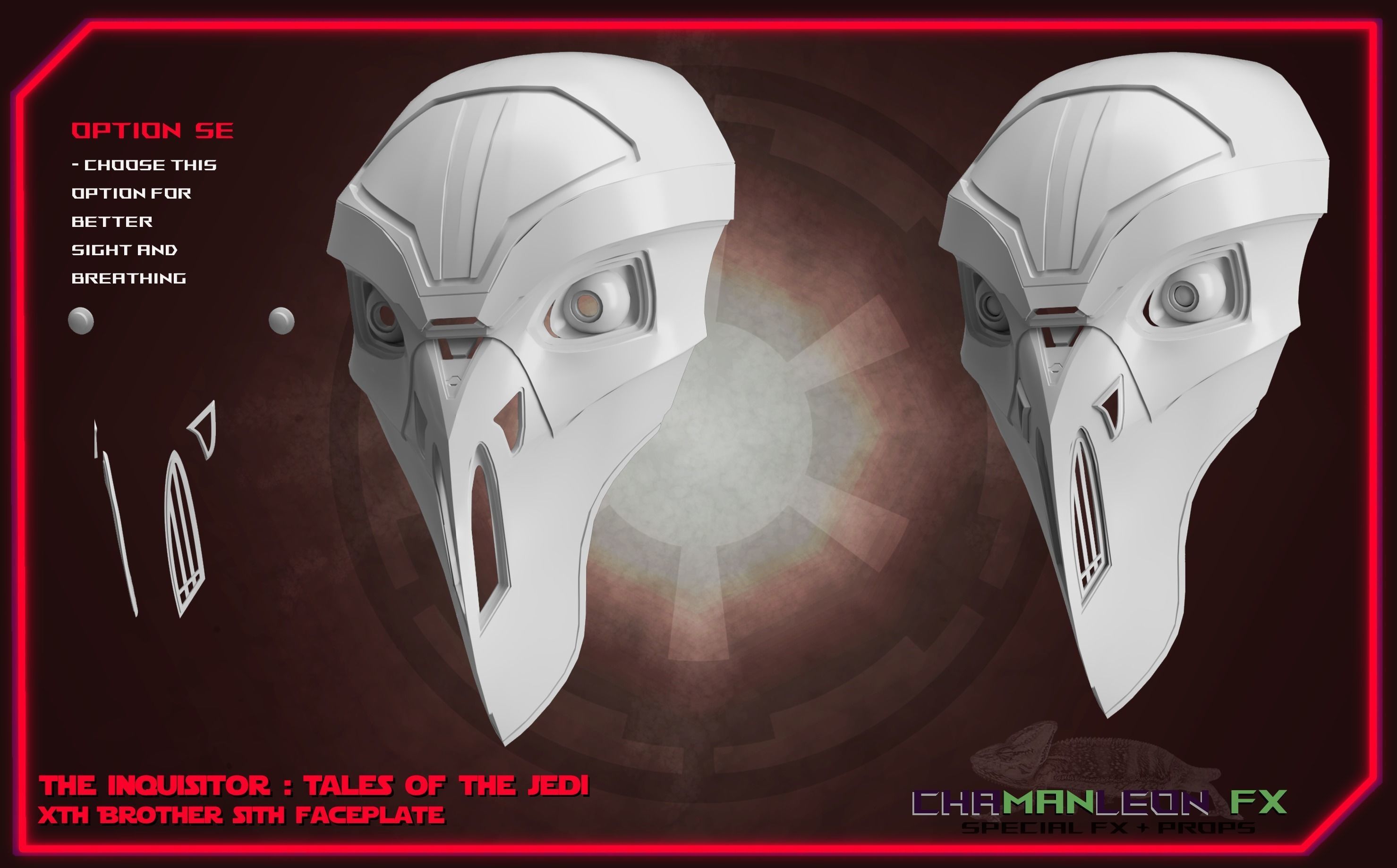 Xth Brother Mask of Inquisitor from Tales of the Jedi 3D print model_18
