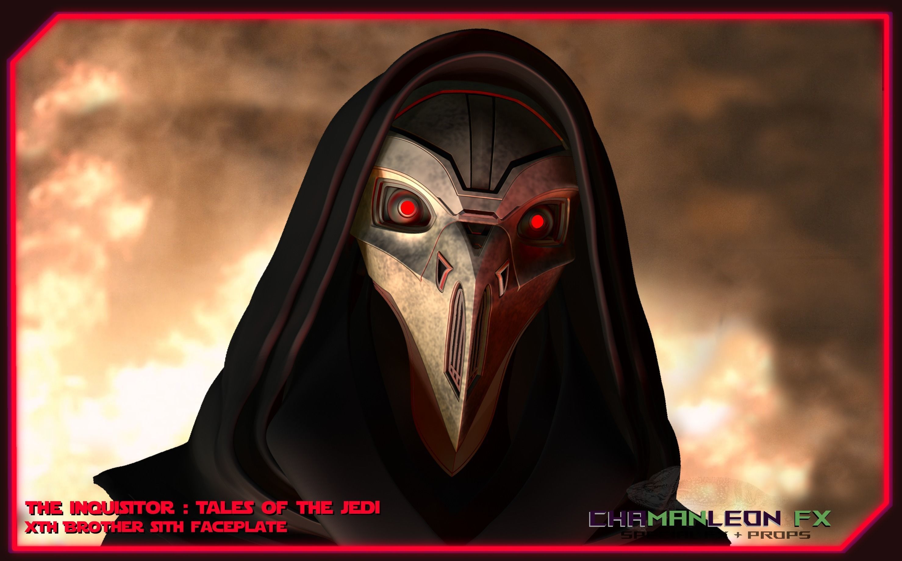 Xth Brother Mask of Inquisitor from Tales of the Jedi 3D print model_2
