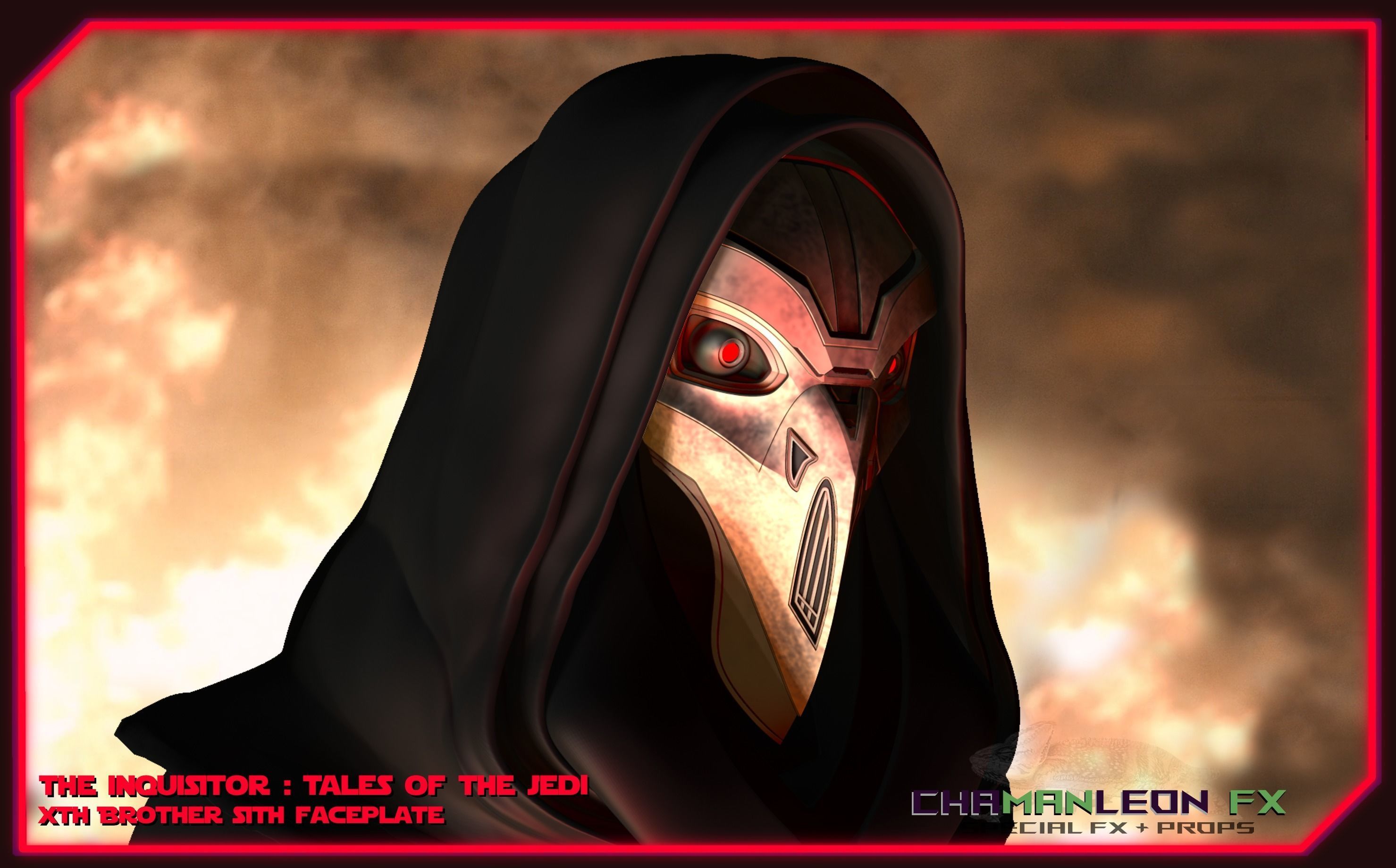 Xth Brother Mask of Inquisitor from Tales of the Jedi 3D print model_3