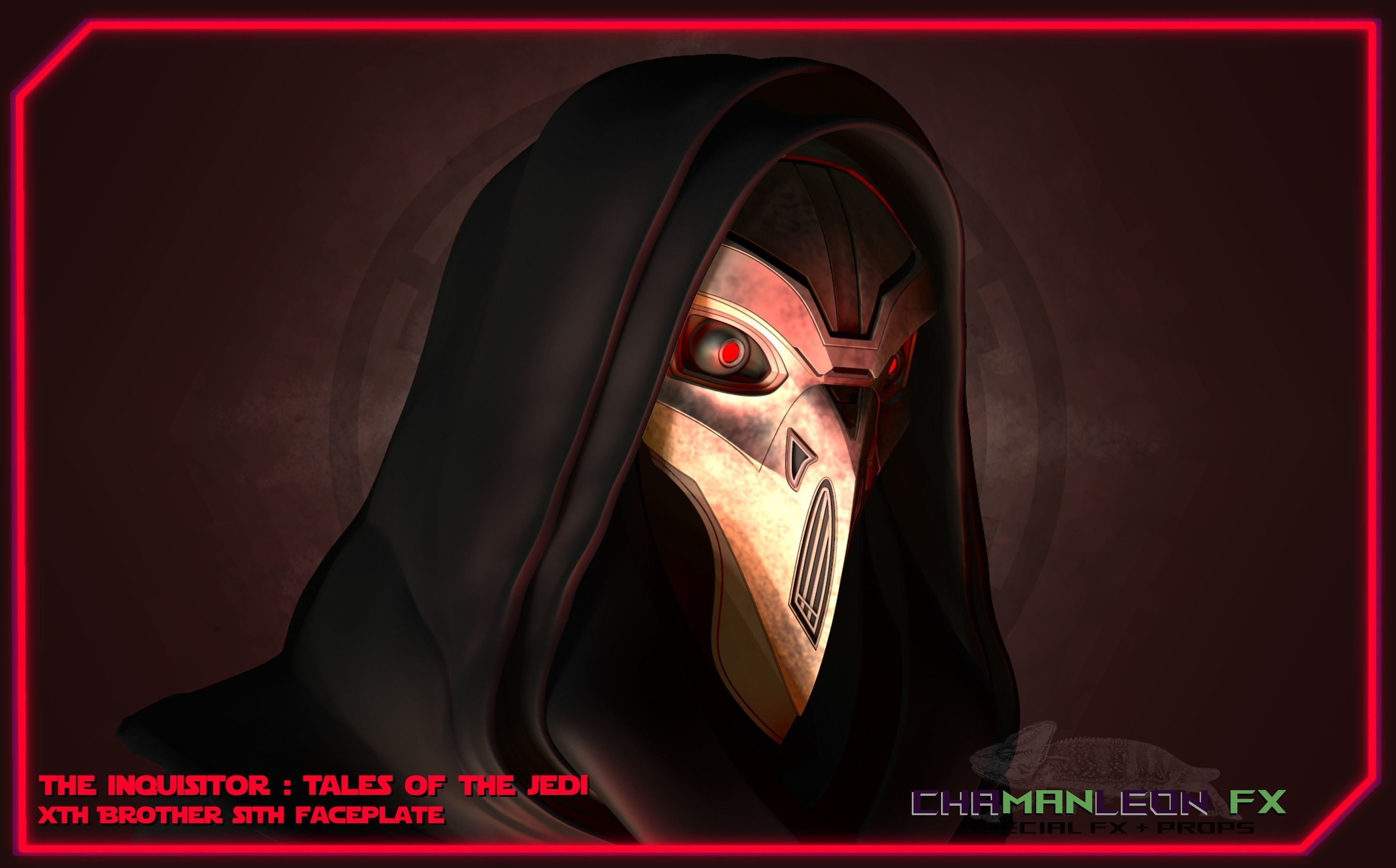 Xth Brother Mask of Inquisitor from Tales of the Jedi 3D print model_10