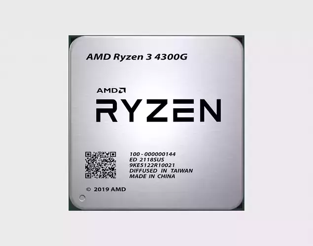 CPU AMD Ryzen 3 4300G Low-poly 3D model