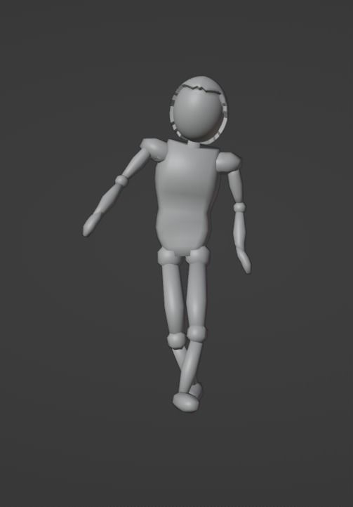 Silly Dancing Man  Low-poly 3D model_1