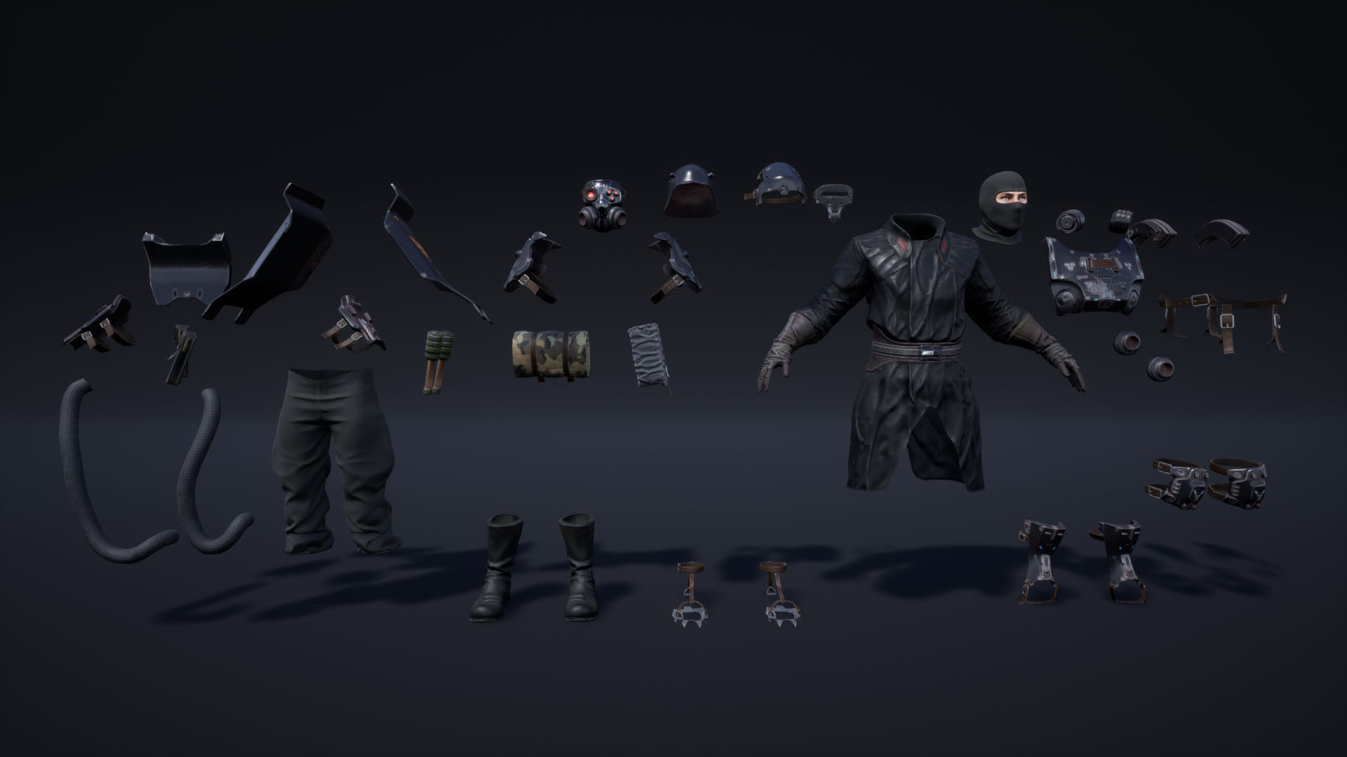 Dystopia Soldiers Pack Low-poly 3D model_12