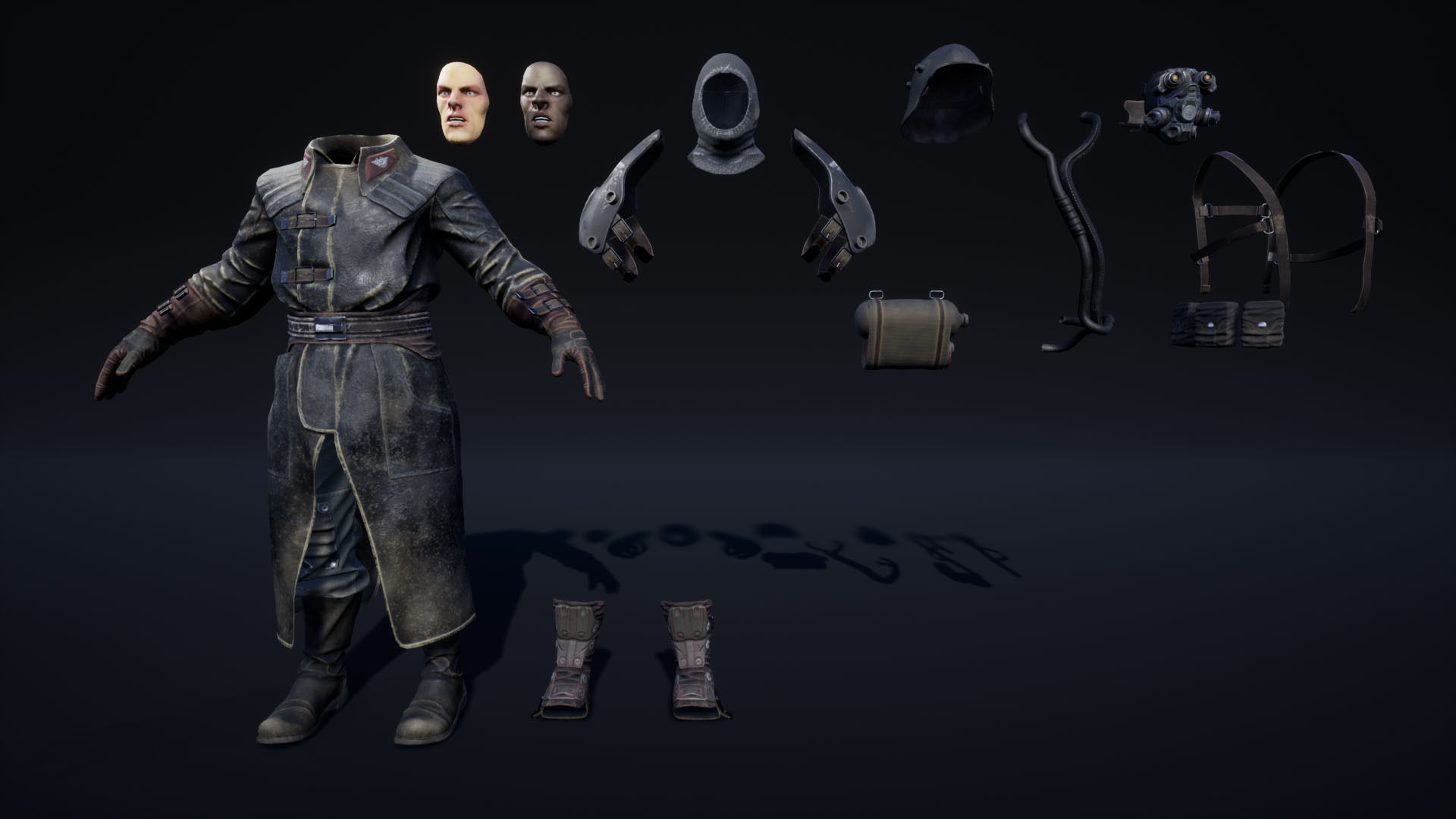 Dystopia Soldiers Pack Low-poly 3D model_17