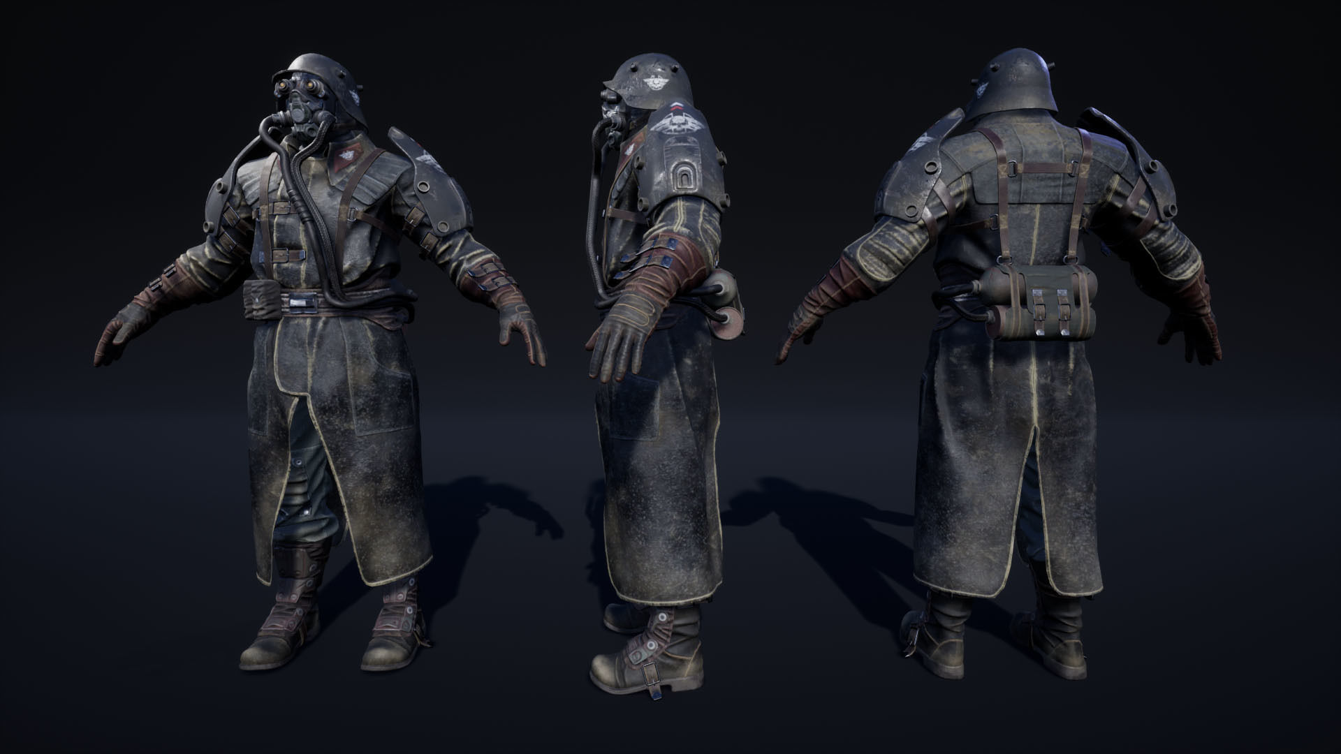Dystopia Soldiers Pack Low-poly 3D model_16