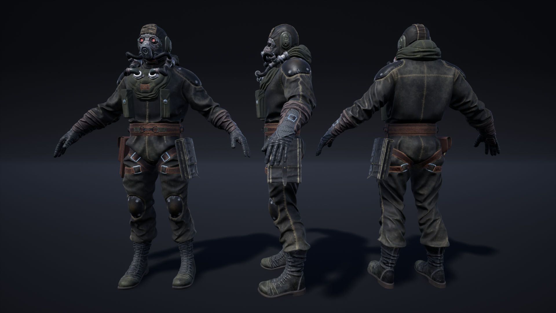 Dystopia Soldiers Pack Low-poly 3D model_13