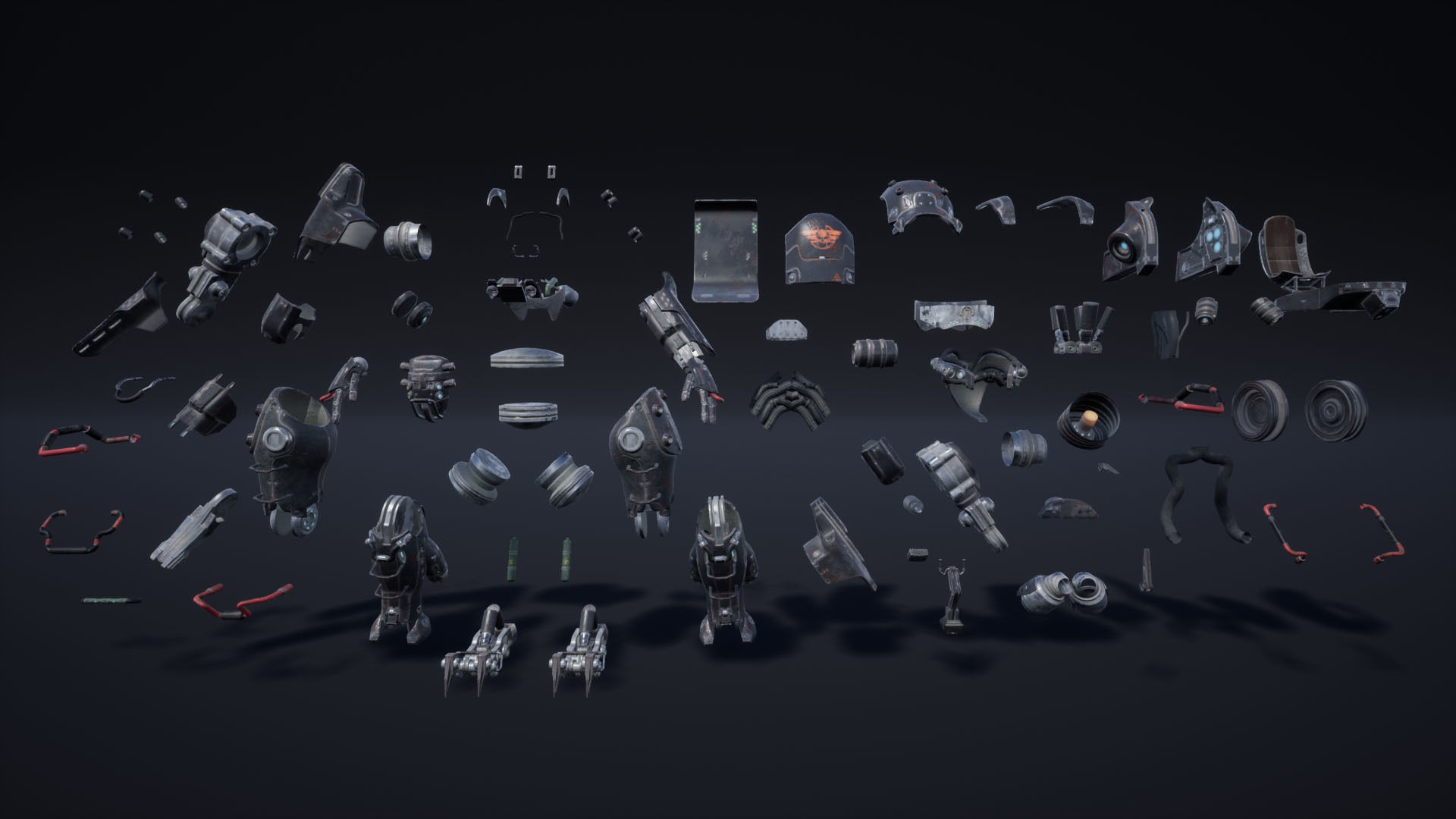 Dystopia Soldiers Pack Low-poly 3D model_14
