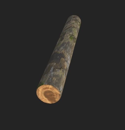 Tree Log - low poly 3D model_2