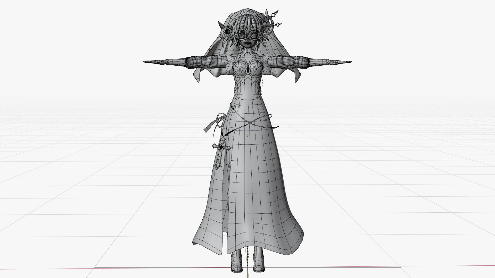Honjou Nia Date a live Low-poly 3D model_4
