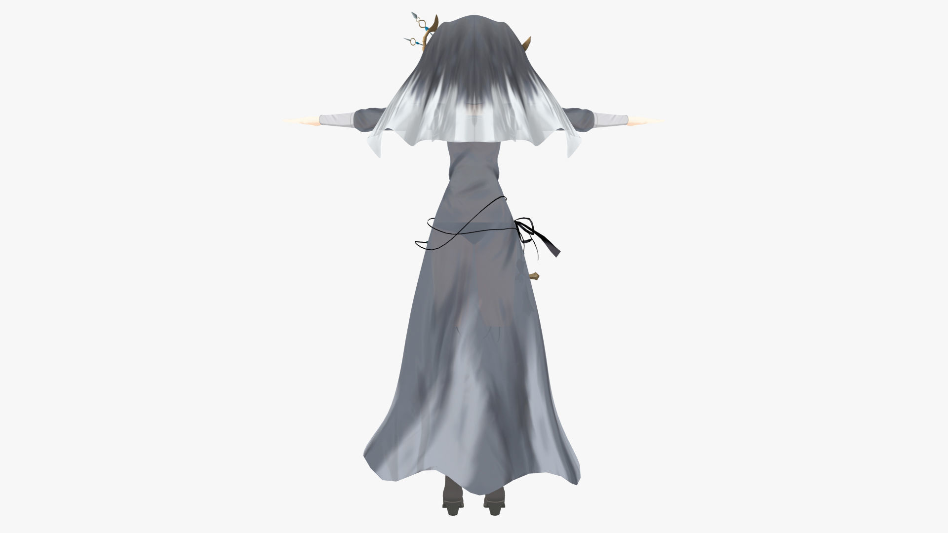 Honjou Nia Date a live Low-poly 3D model_15