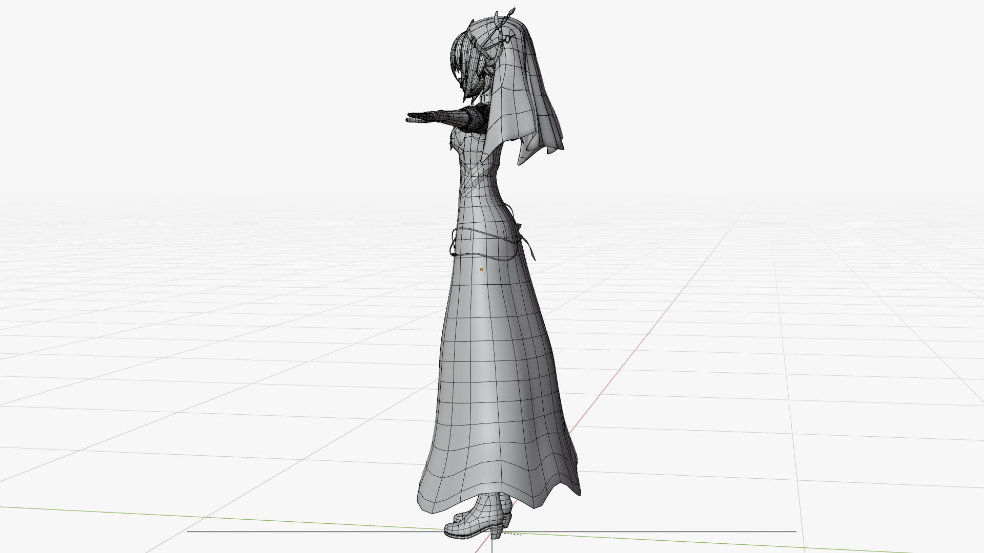 Honjou Nia Date a live Low-poly 3D model_22