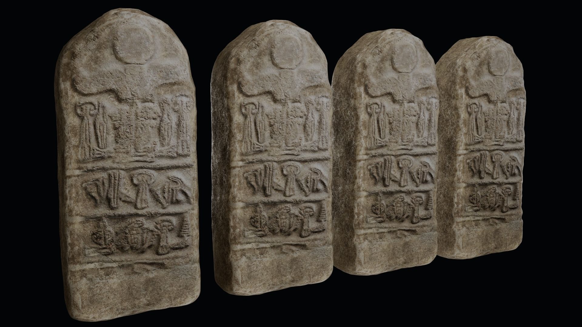 Stele of Tudhaliya IV Low-poly 3D model_68