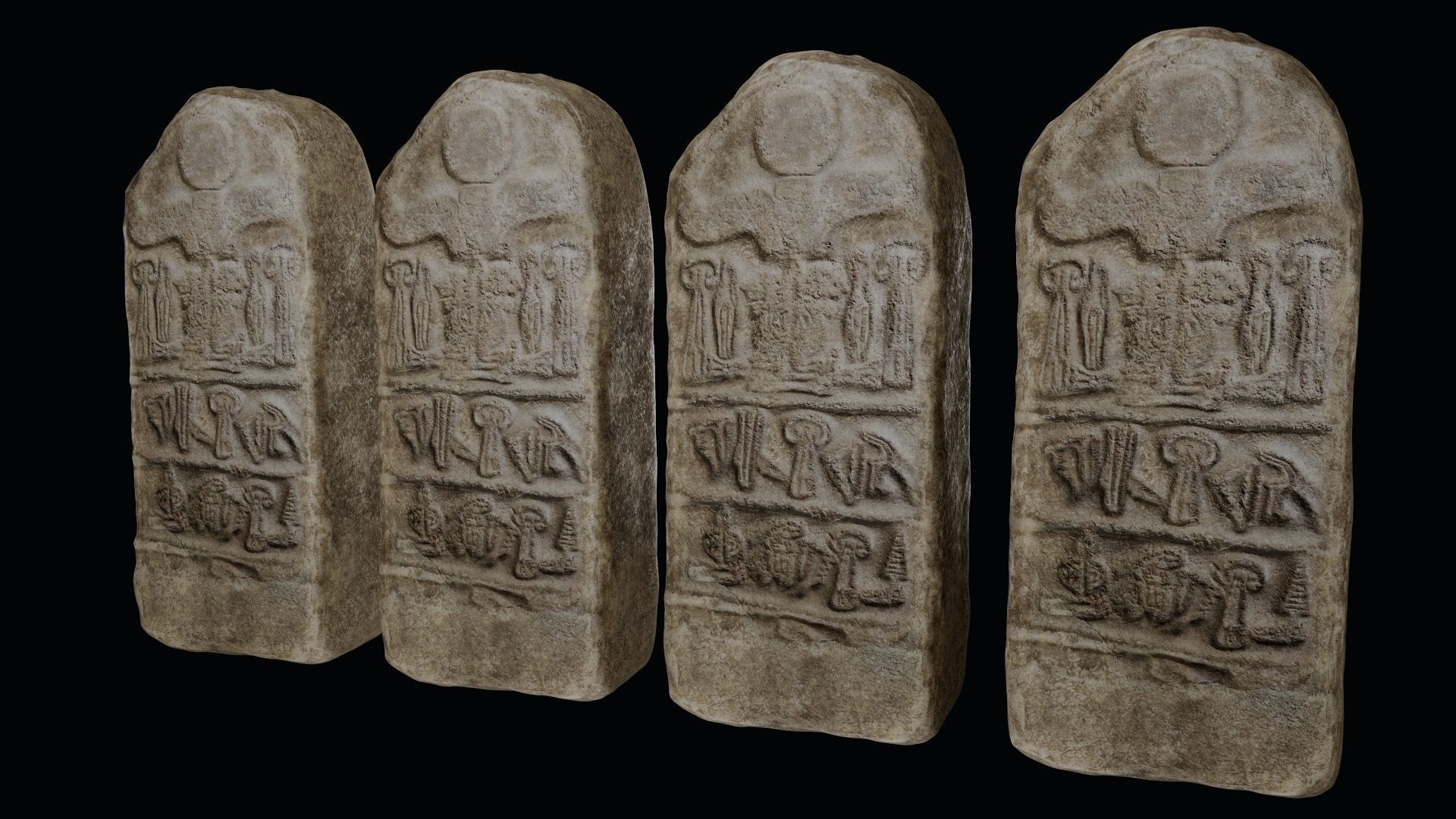 Stele of Tudhaliya IV Low-poly 3D model_66