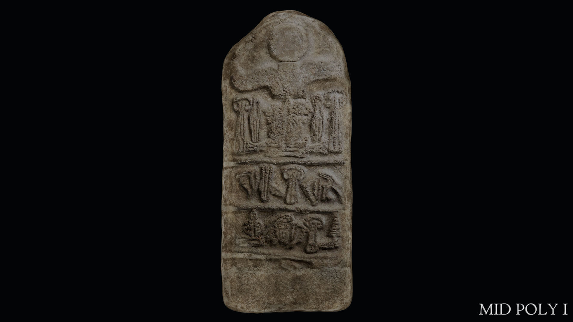 Stele of Tudhaliya IV Low-poly 3D model_50