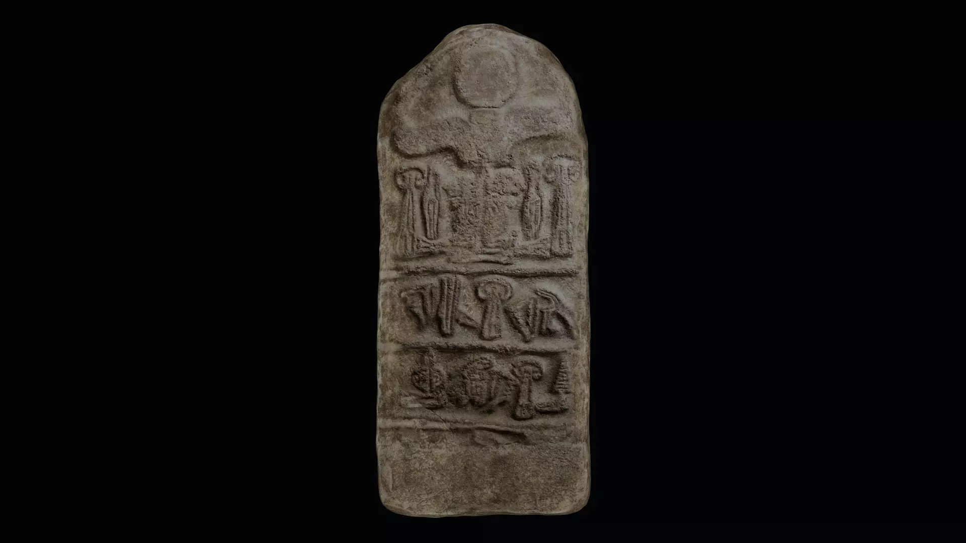 Stele of Tudhaliya IV Low-poly 3D model_0