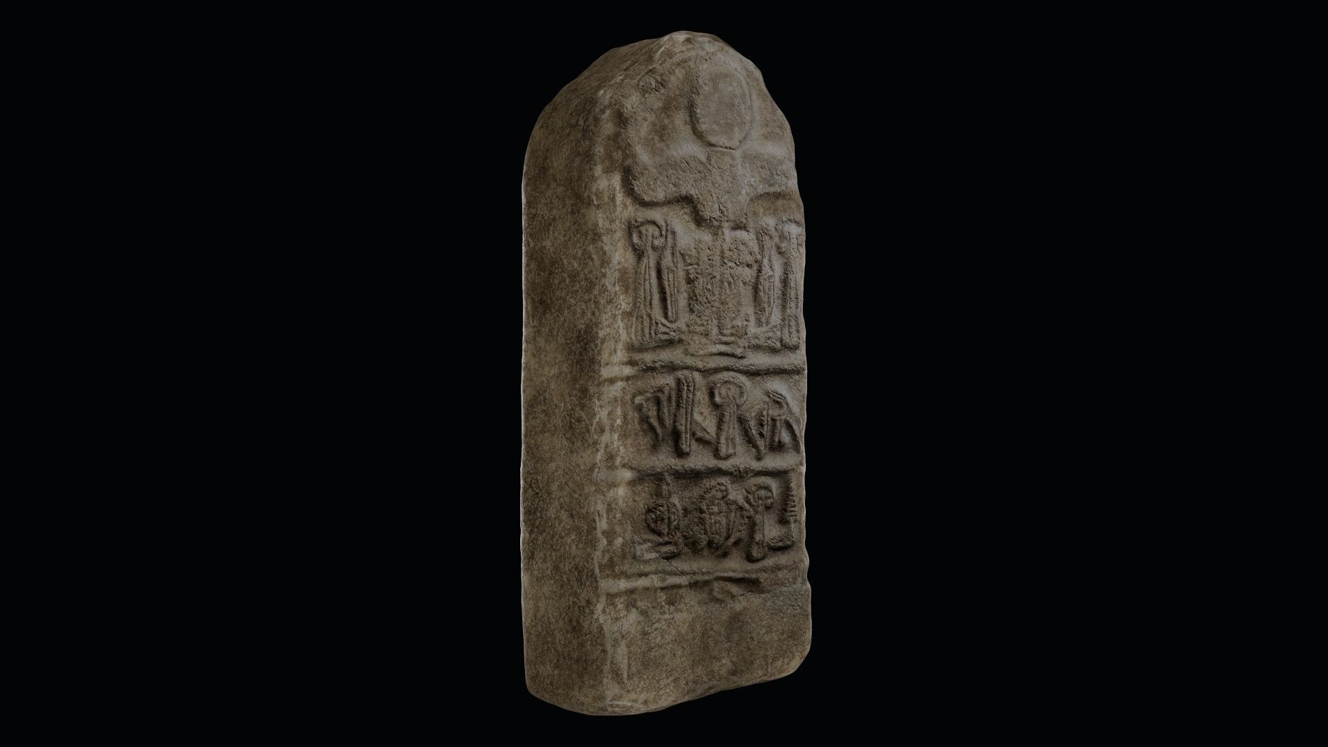 Stele of Tudhaliya IV Low-poly 3D model_4