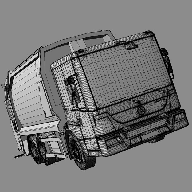 Mercedes Econic Garbage Truck 3D model_5