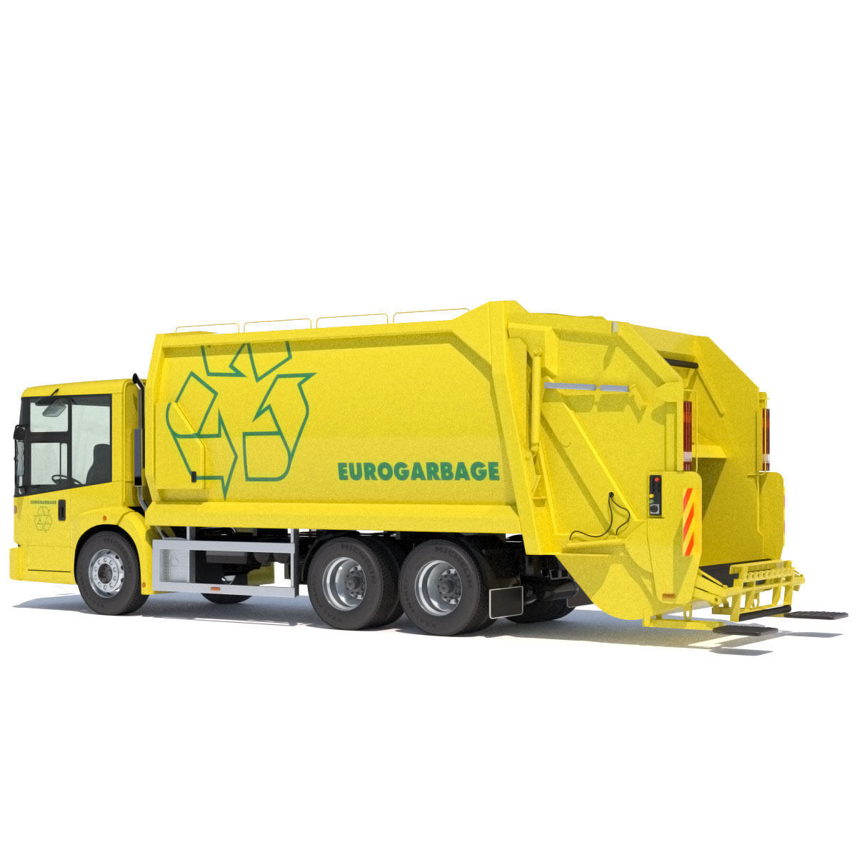 Mercedes Econic Garbage Truck 3D model_3