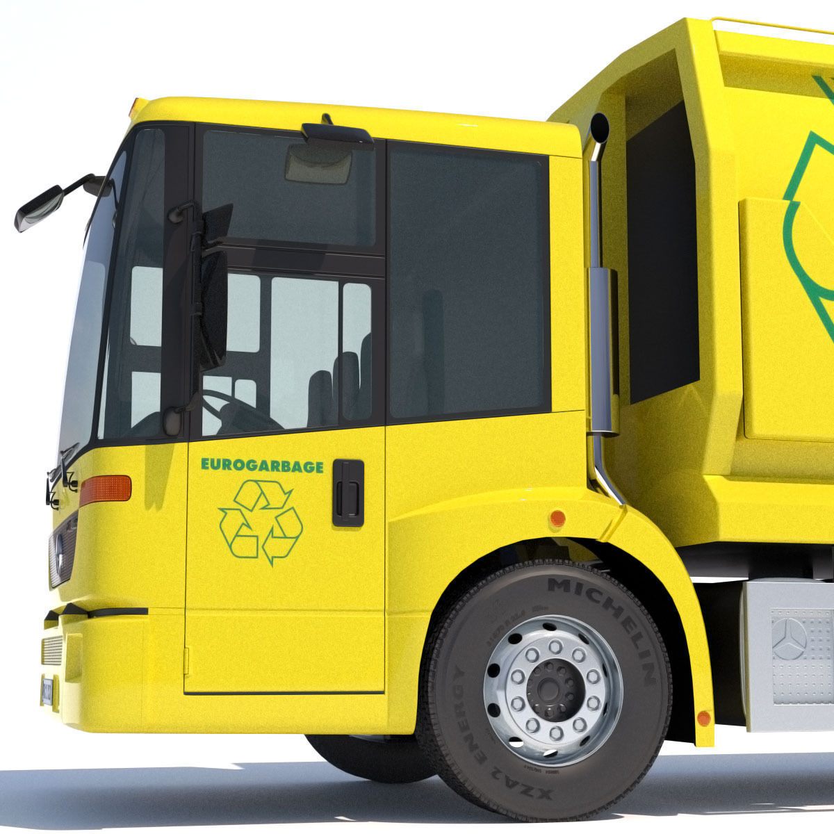 Mercedes Econic Garbage Truck 3D model_8