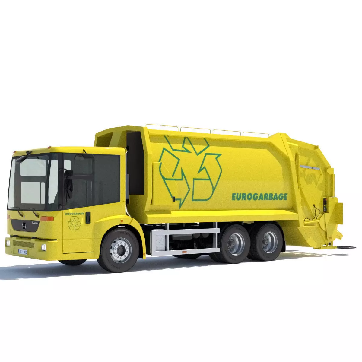 Mercedes Econic Garbage Truck 3D model_0