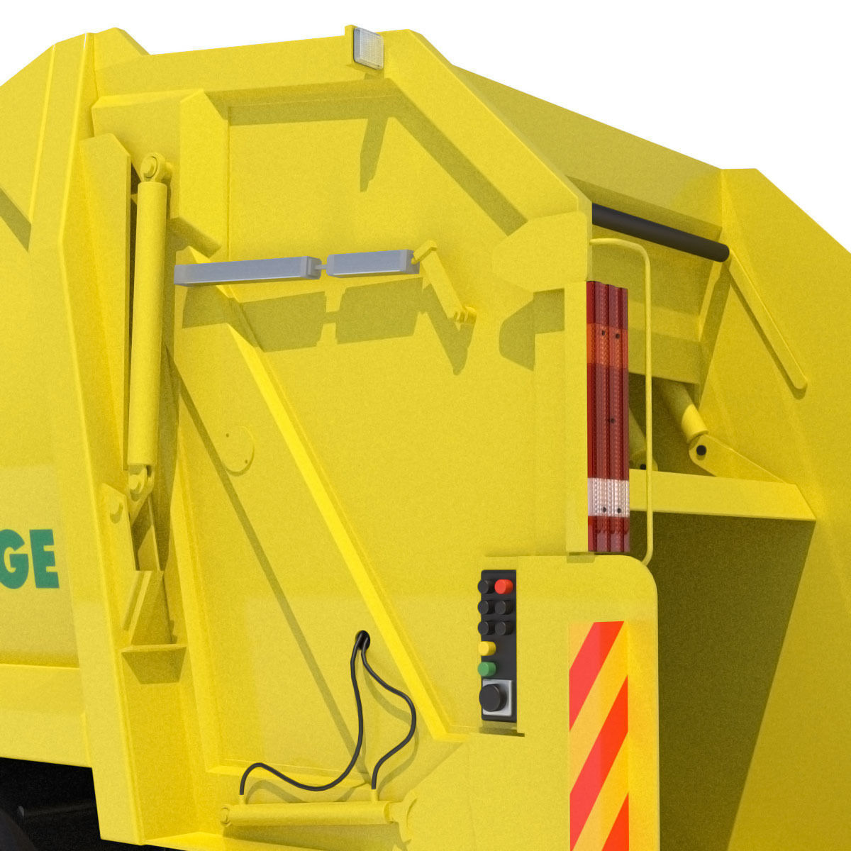 Mercedes Econic Garbage Truck 3D model_11