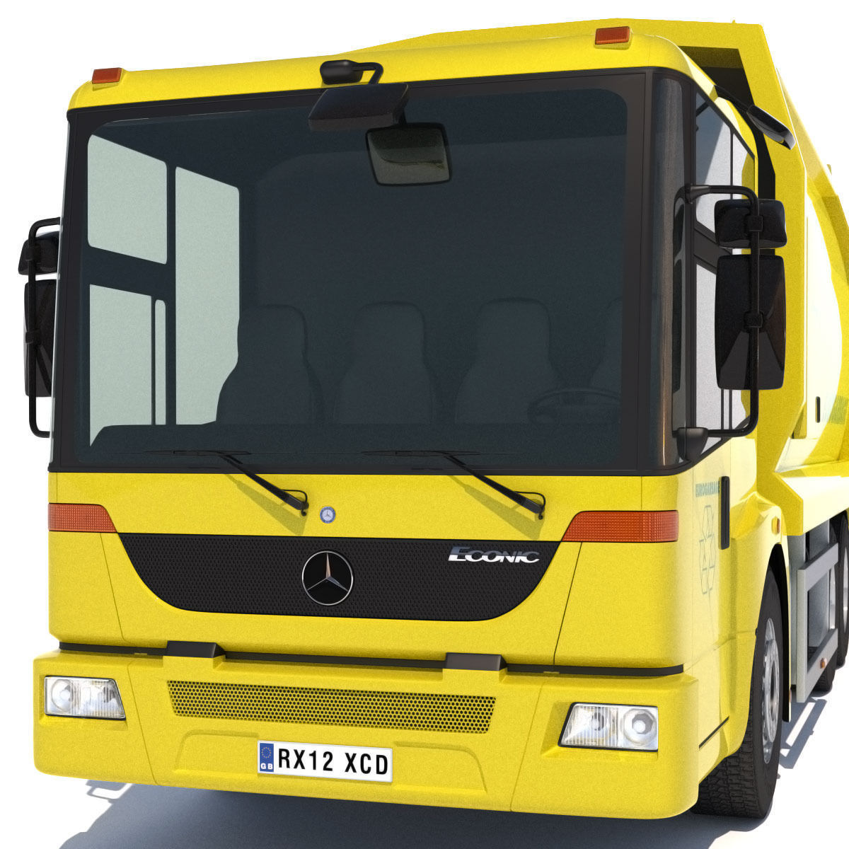 Mercedes Econic Garbage Truck 3D model_7
