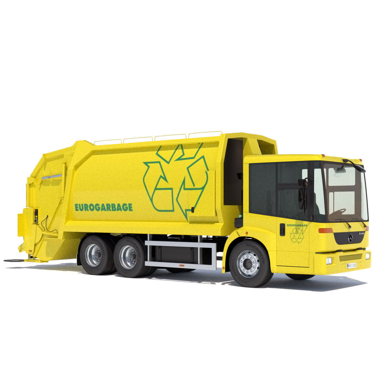 Mercedes Econic Garbage Truck 3D model_2