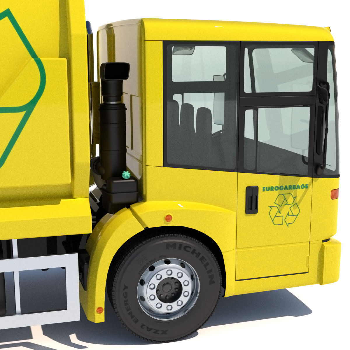 Mercedes Econic Garbage Truck 3D model_9