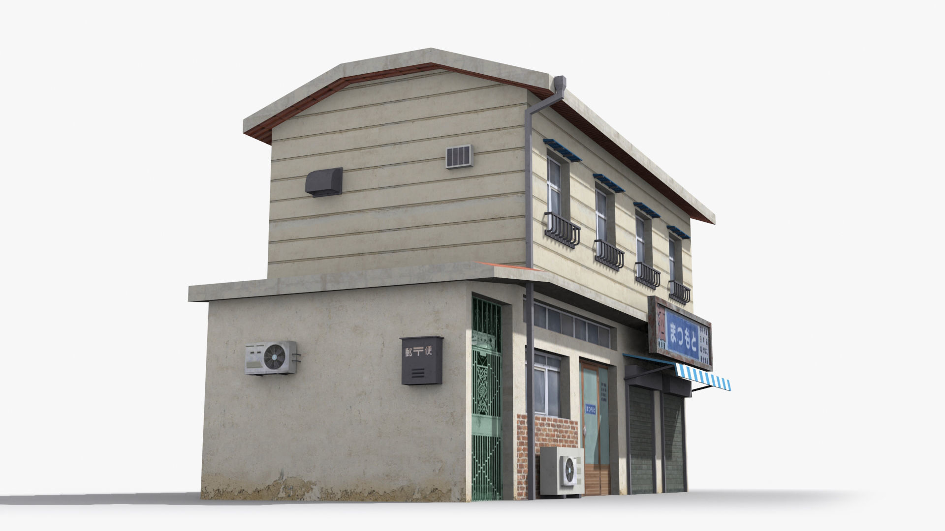 Japanese House x1 Low-poly 3D model_3