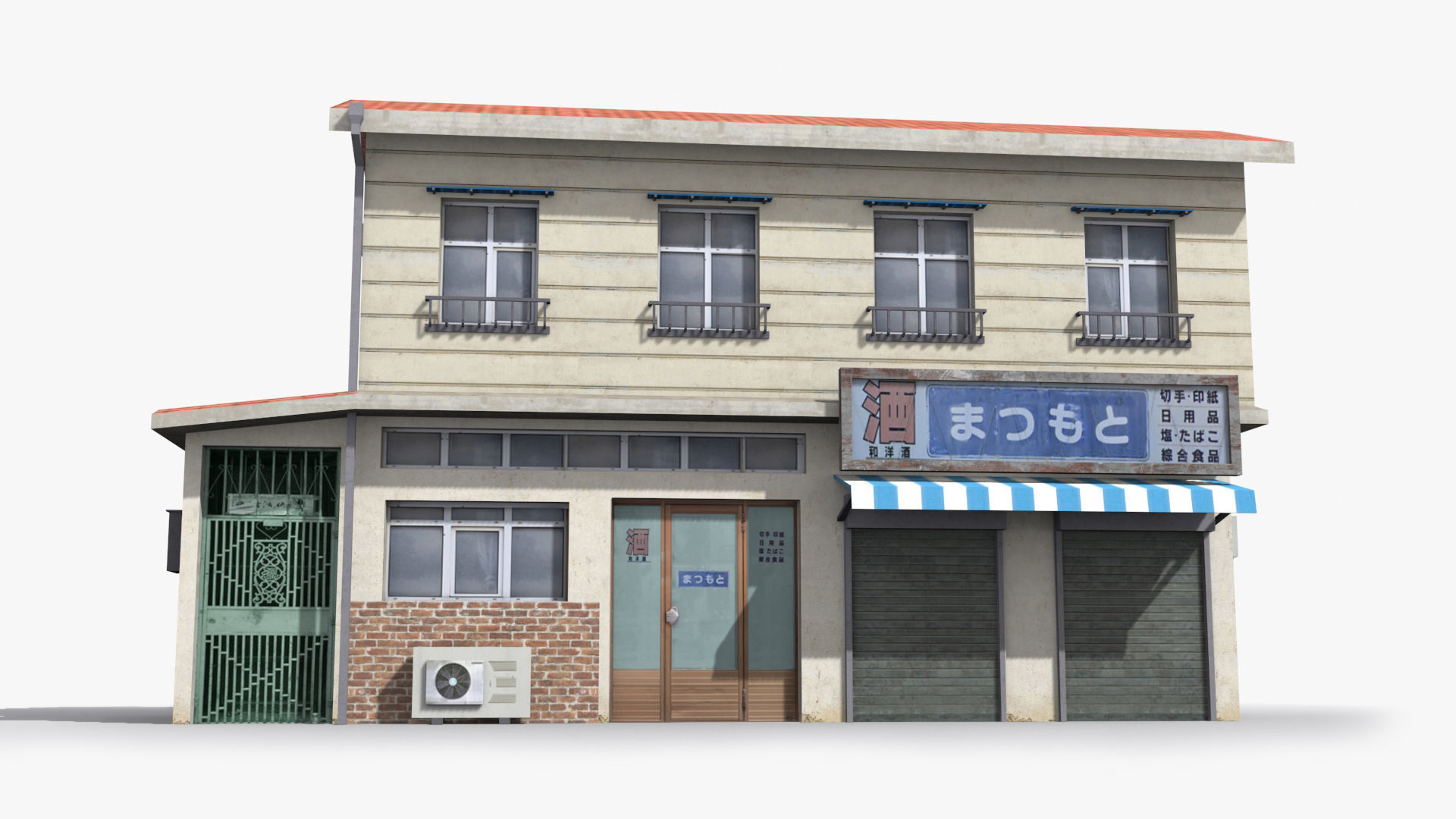 Japanese House x1 Low-poly 3D model_1