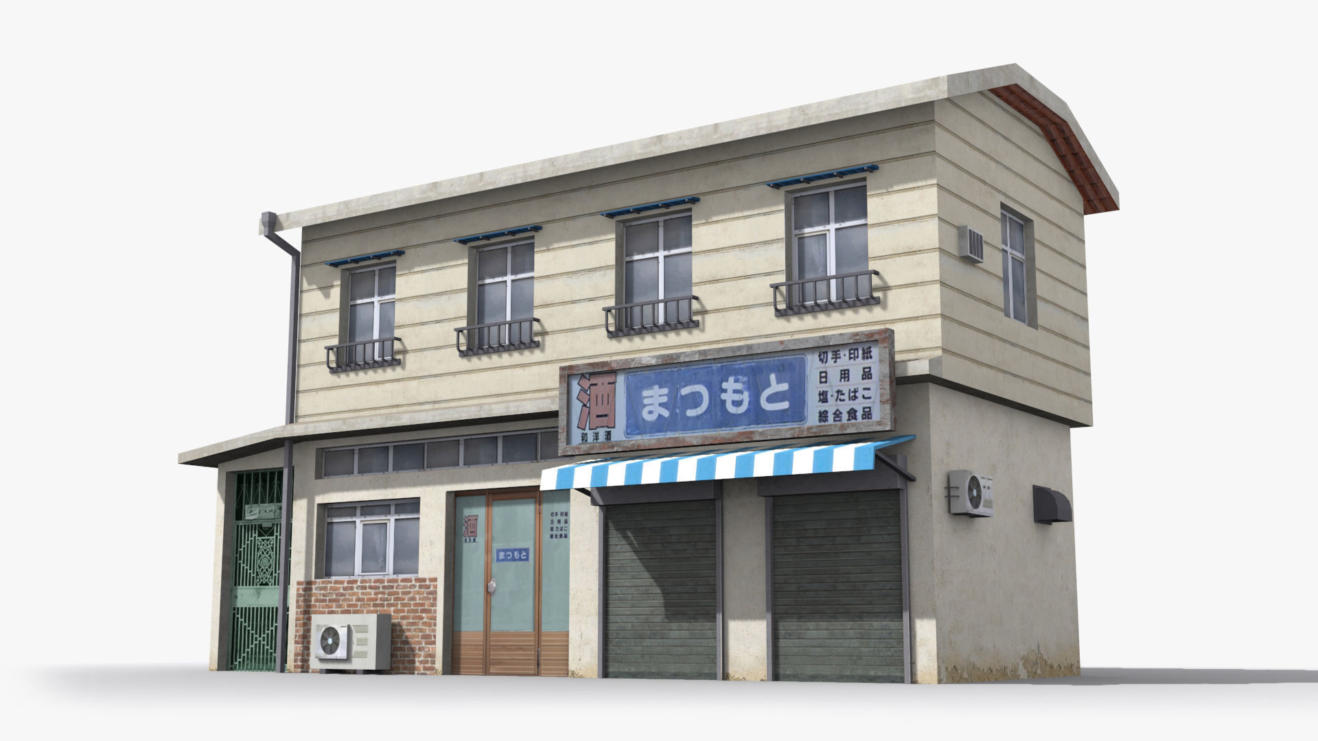 Japanese House x1 Low-poly 3D model_2