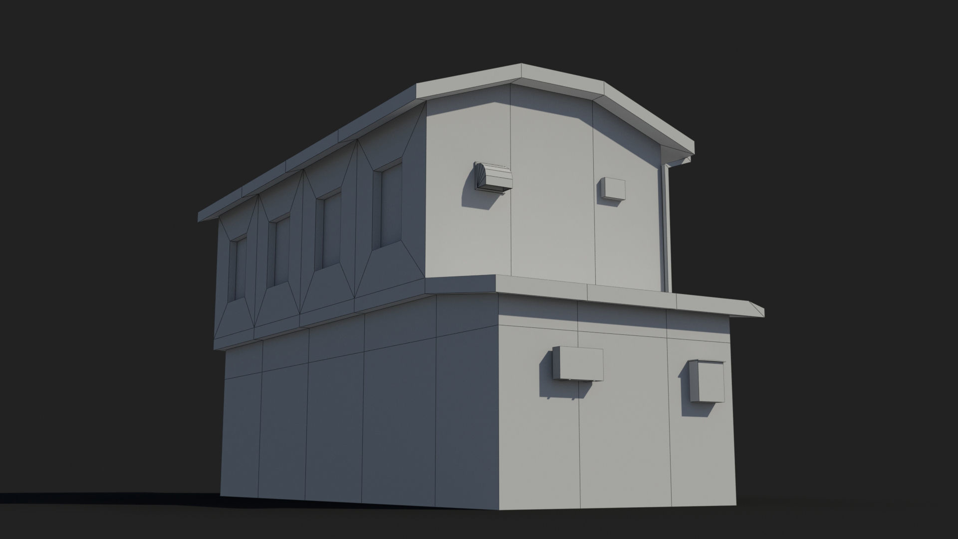 Japanese House x1 Low-poly 3D model_10