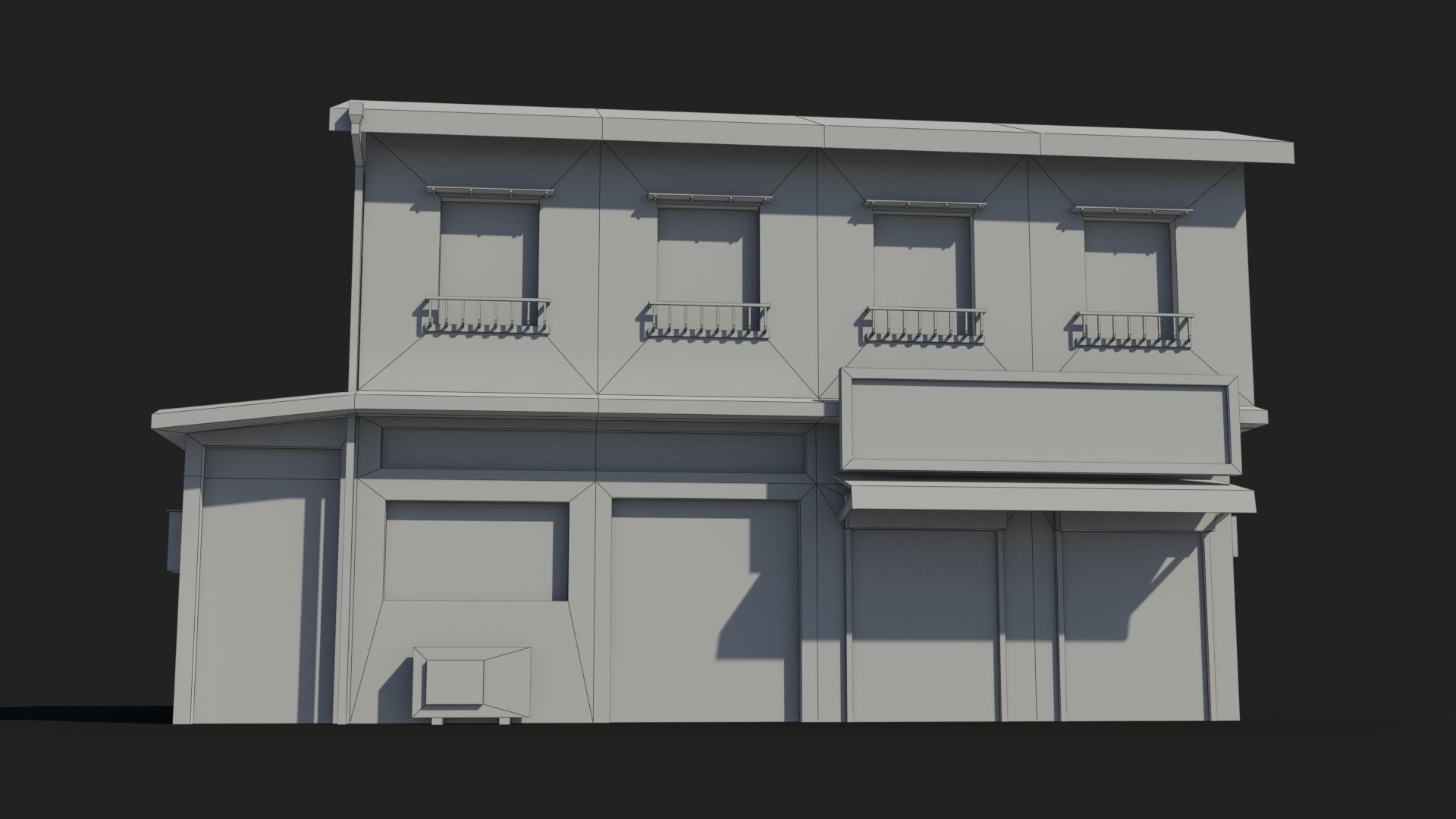 Japanese House x1 Low-poly 3D model_7