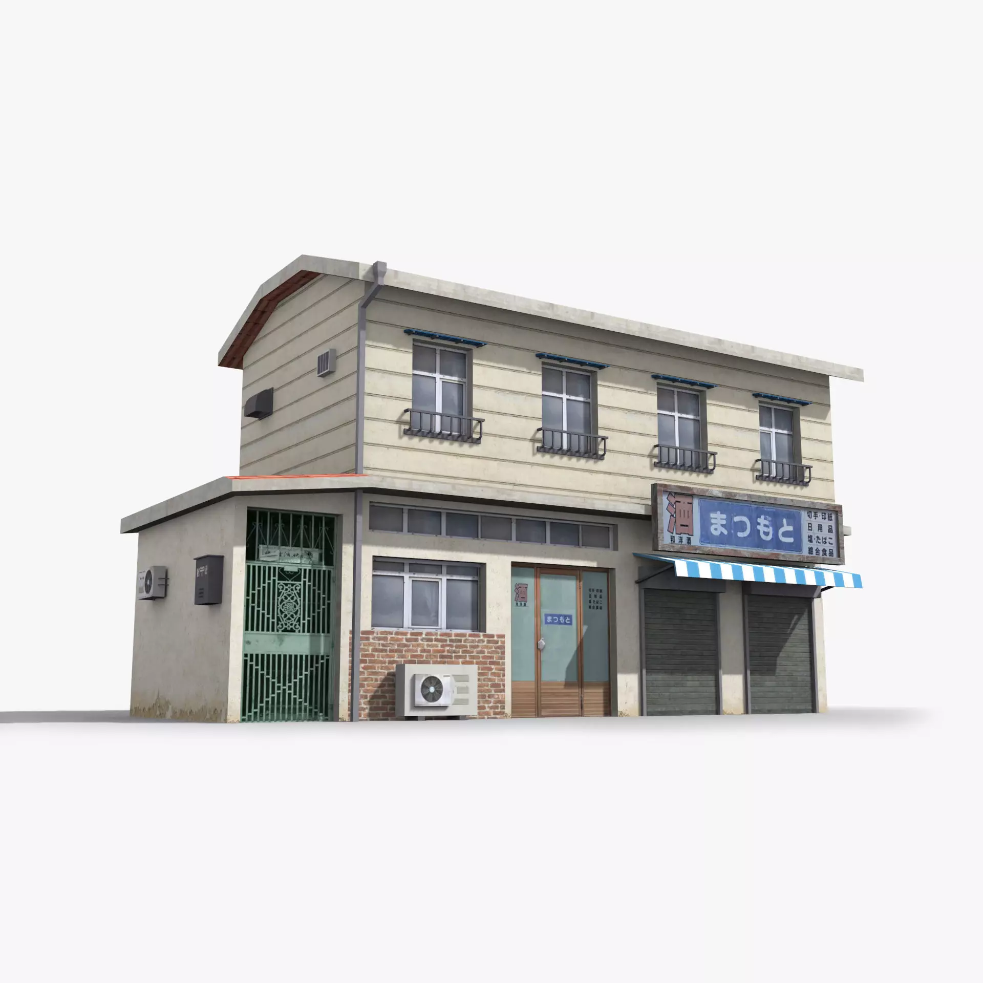 Japanese House x1 Low-poly 3D model_0