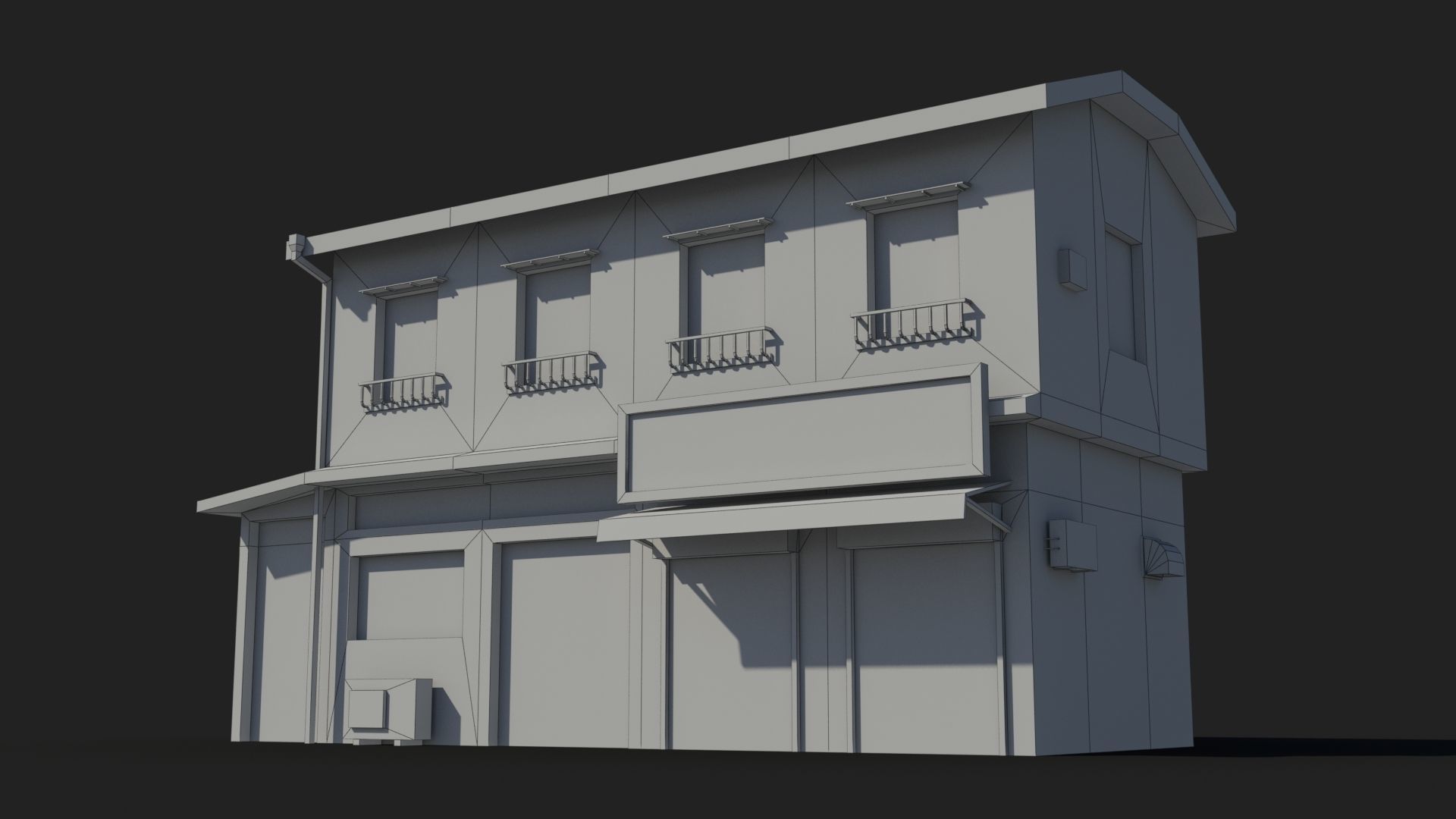 Japanese House x1 Low-poly 3D model_8