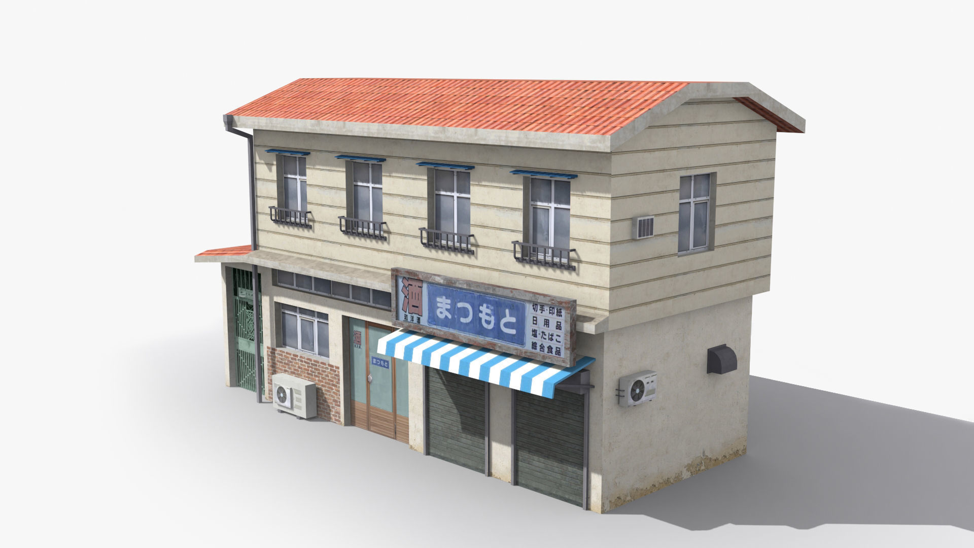 Japanese House x1 Low-poly 3D model_5