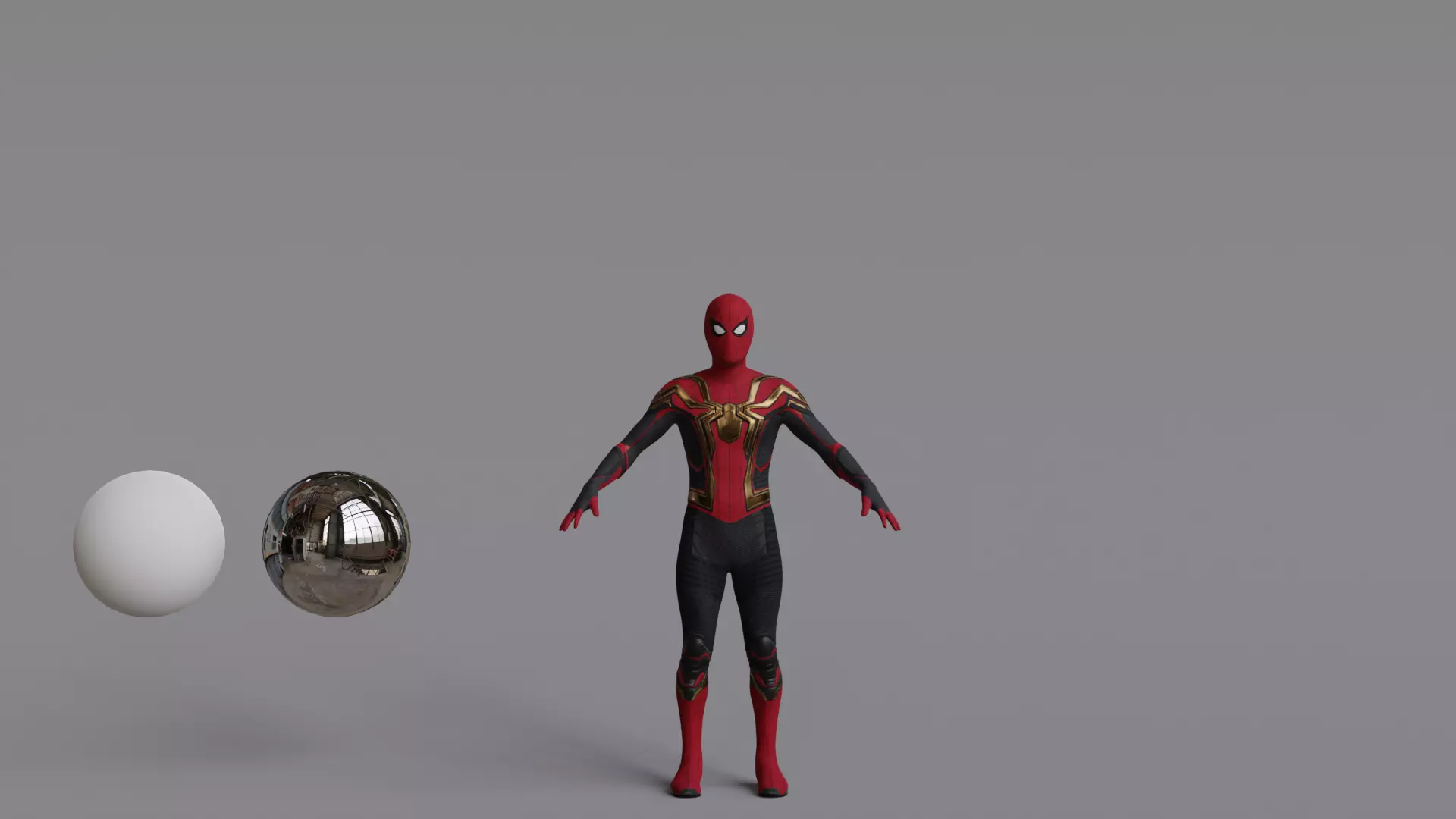 Spider-Man Iron Spider Integrated suit RIGGED - No Way Home Low-poly 3D model_0