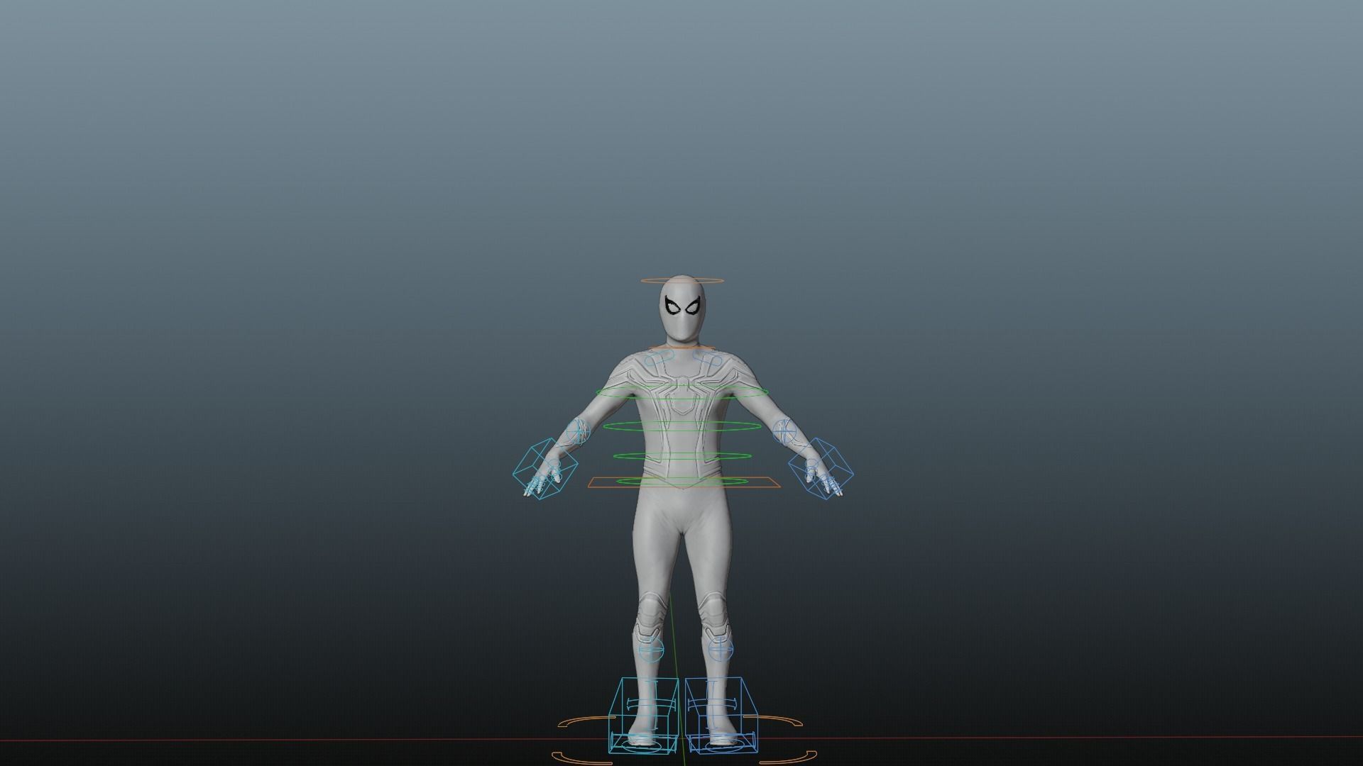 Spider-Man Iron Spider Integrated suit RIGGED - No Way Home Low-poly 3D model_5