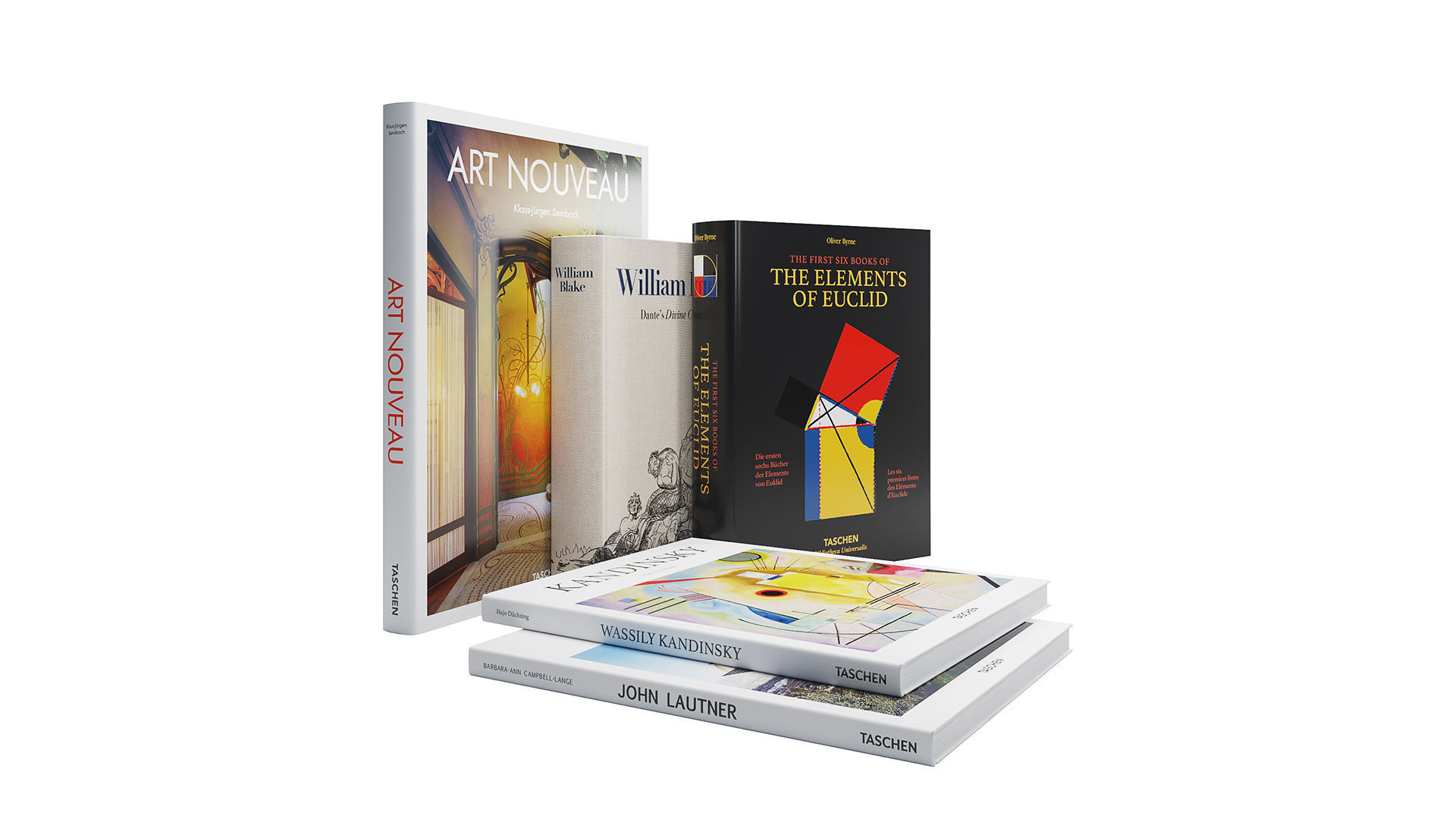 Books Set 6 book 3D model_2