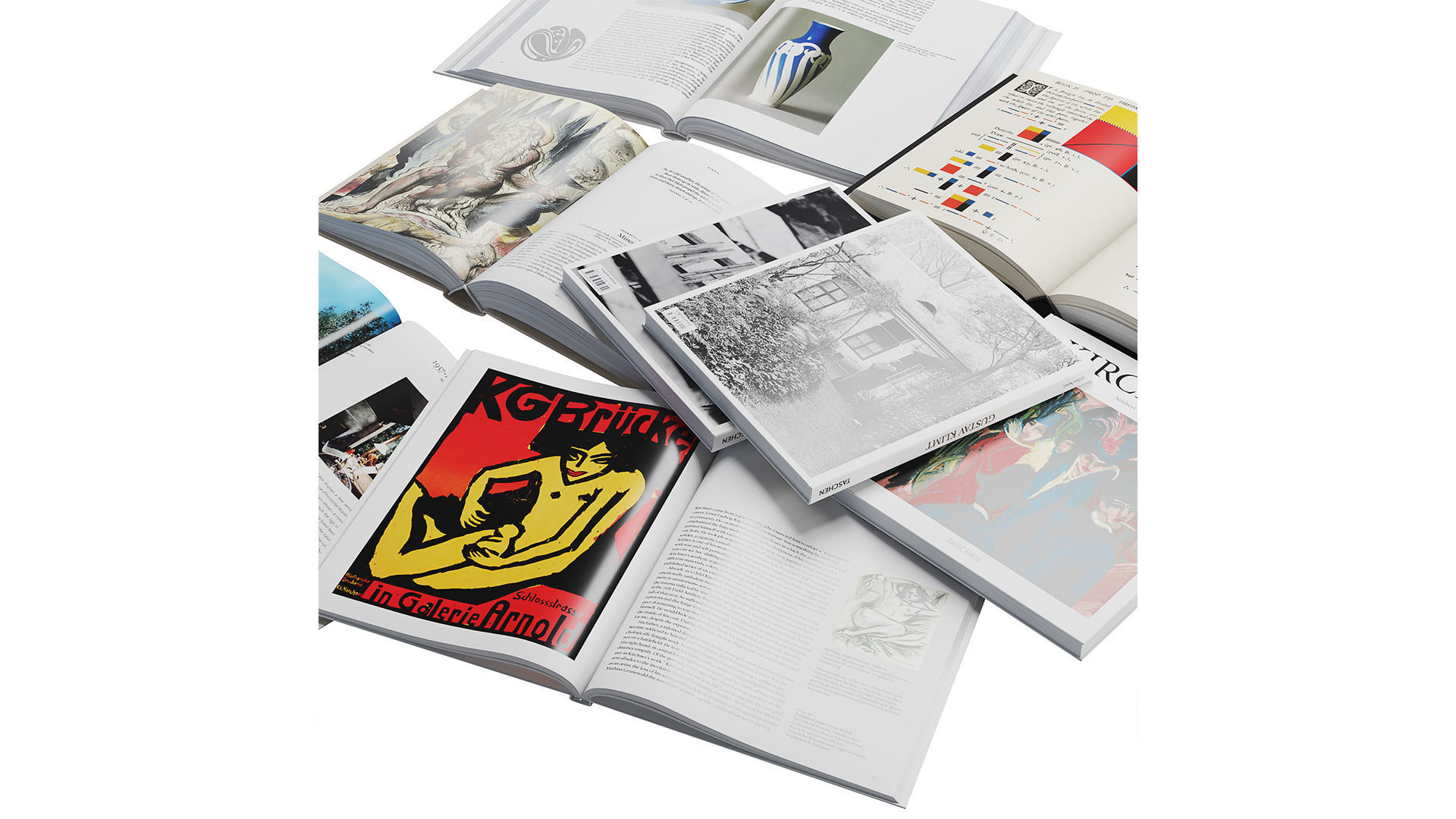 Books Set 6 book 3D model_10