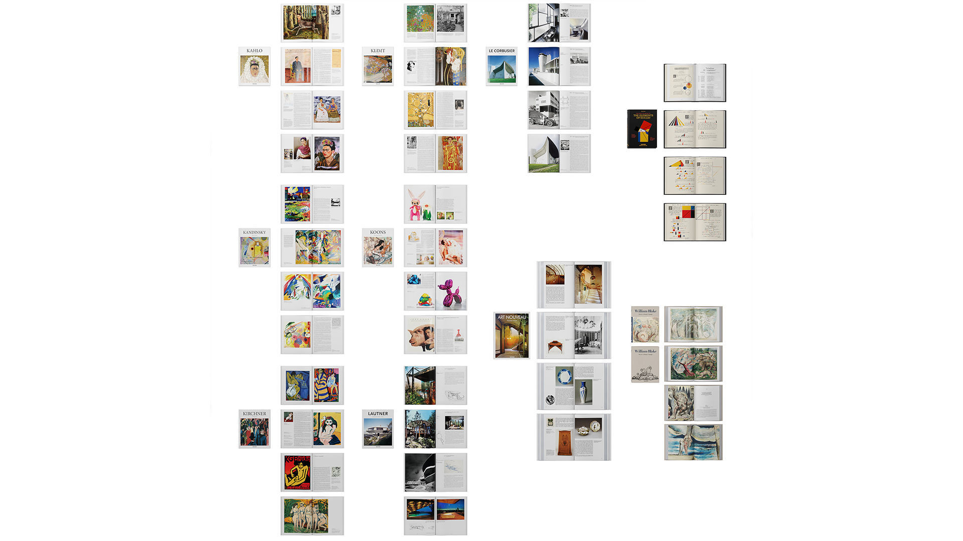 Books Set 6 book 3D model_4