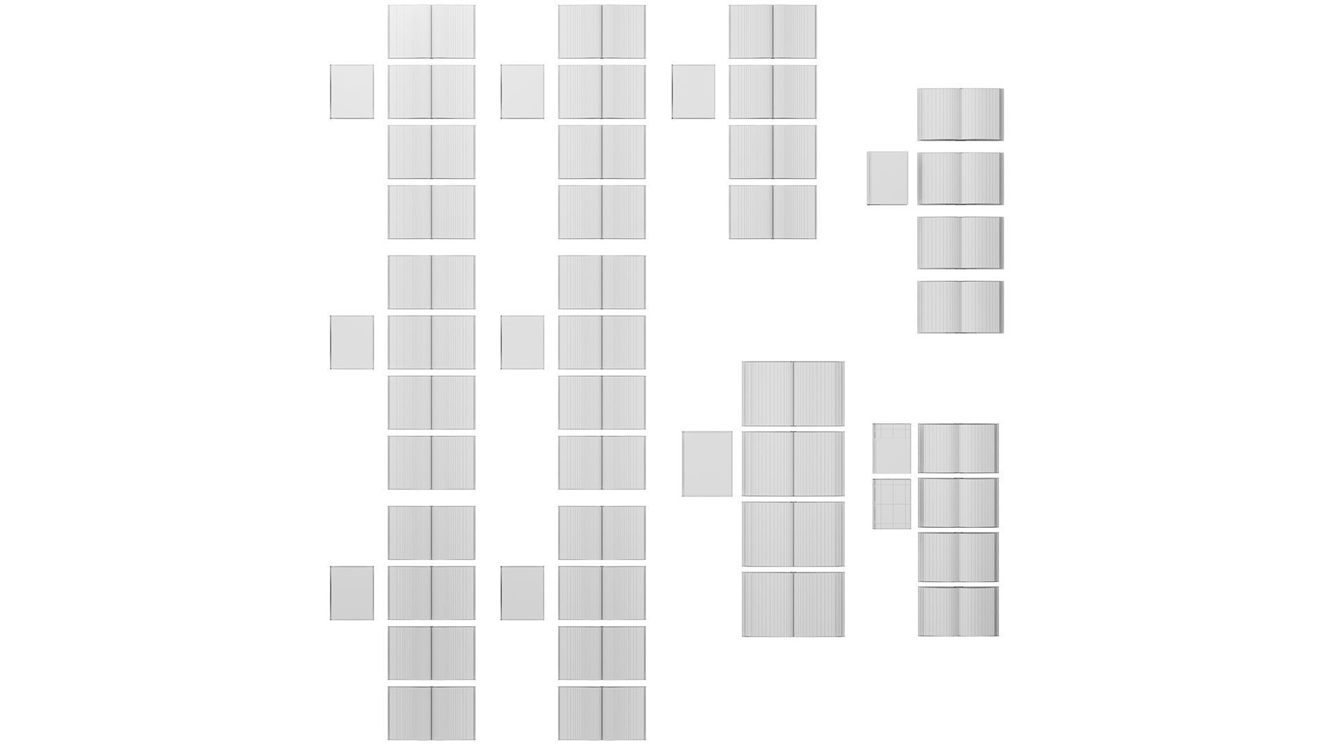 Books Set 6 book 3D model_5