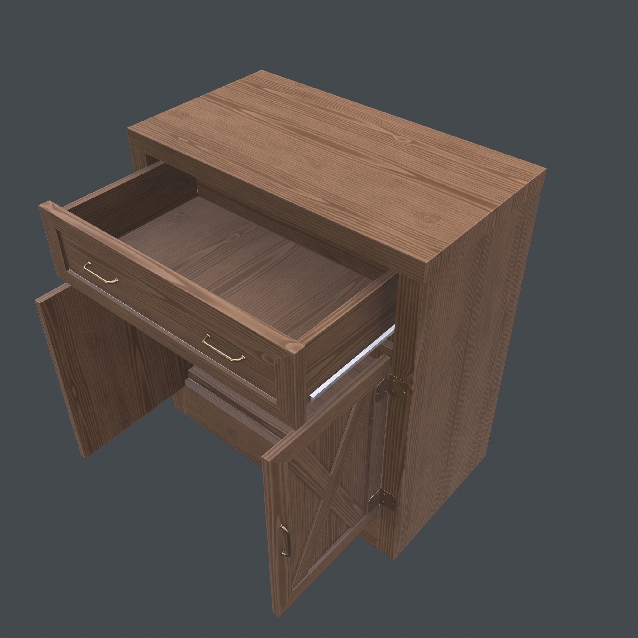 Chest of drawers - 2 3D model_7