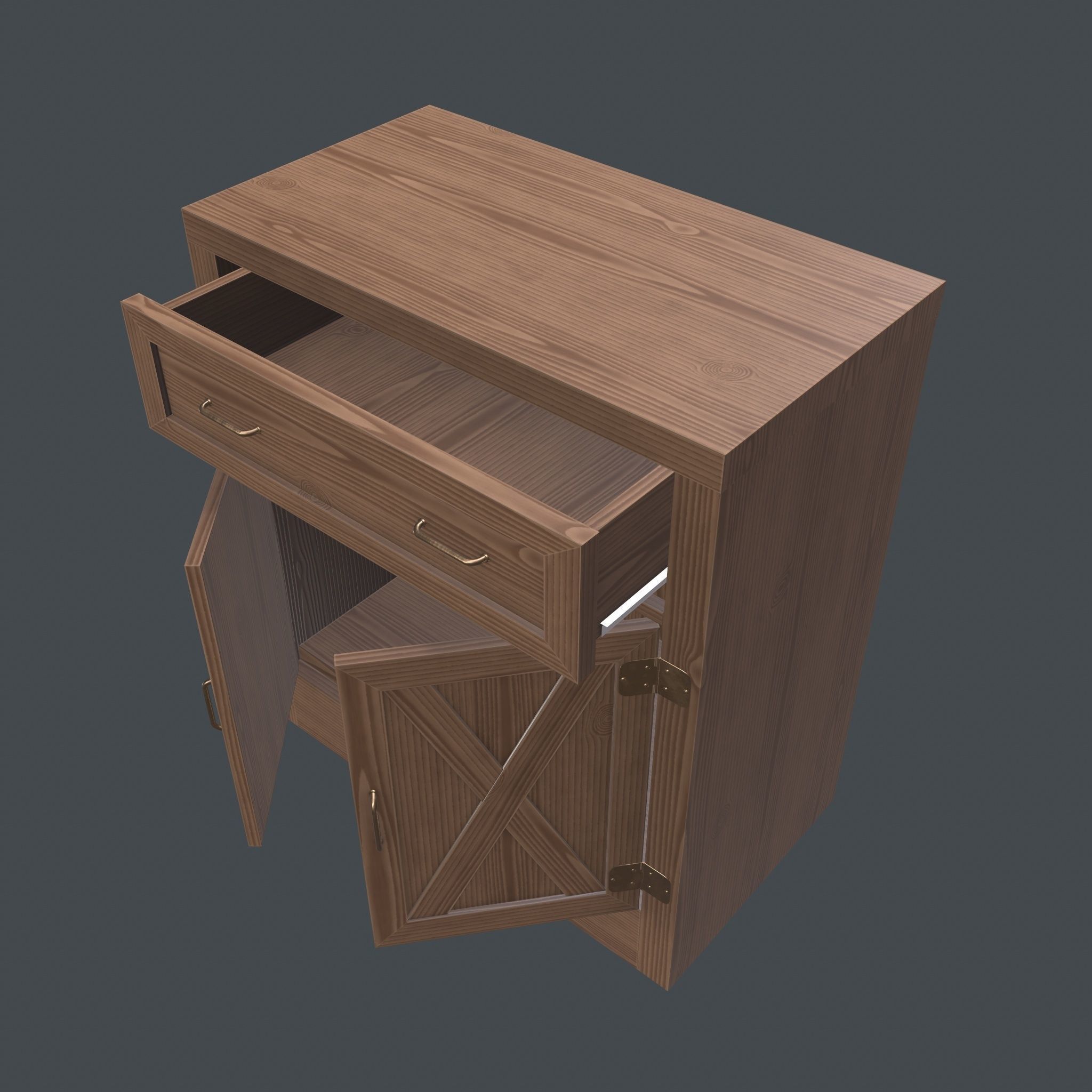 Chest of drawers - 2 3D model_11
