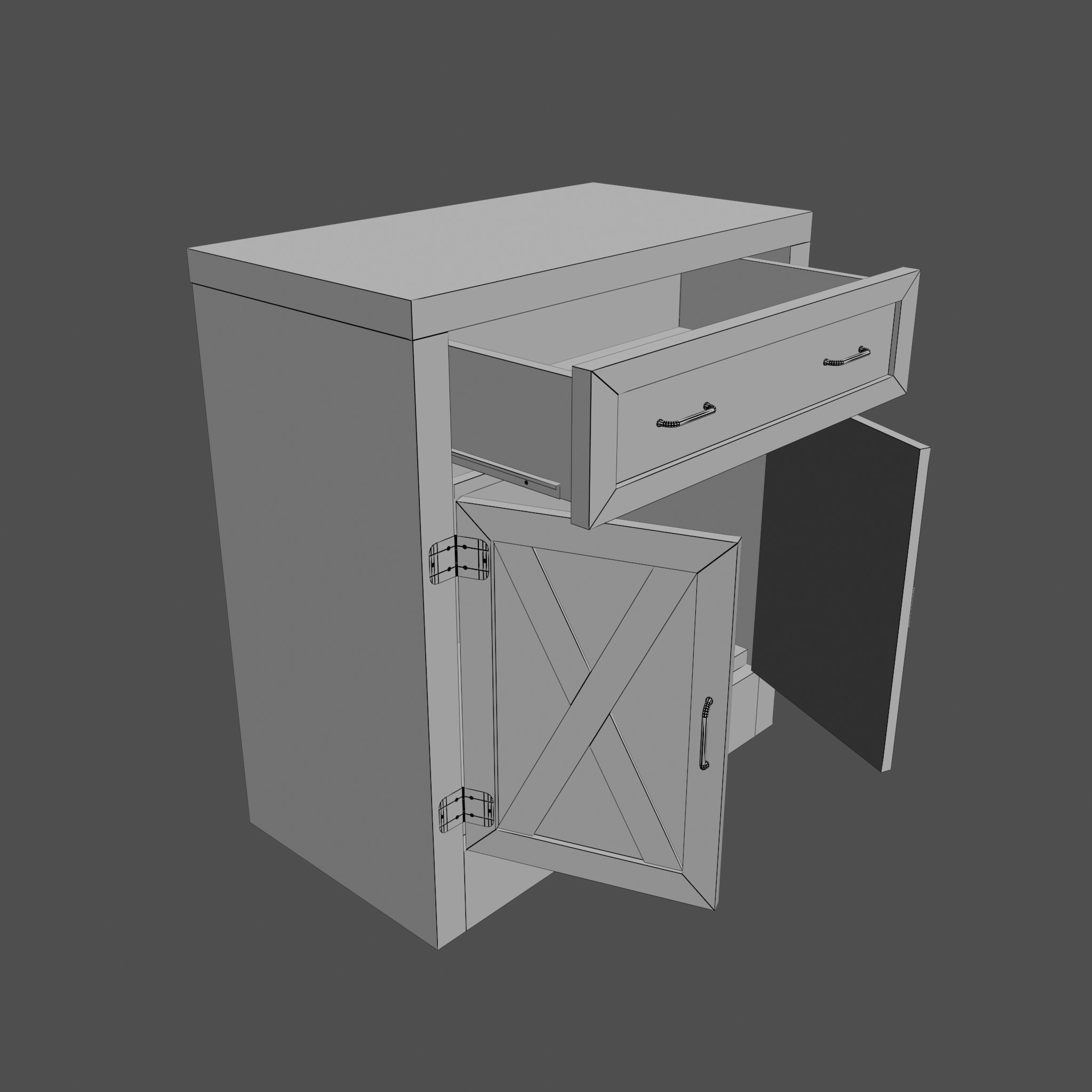 Chest of drawers - 2 3D model_16