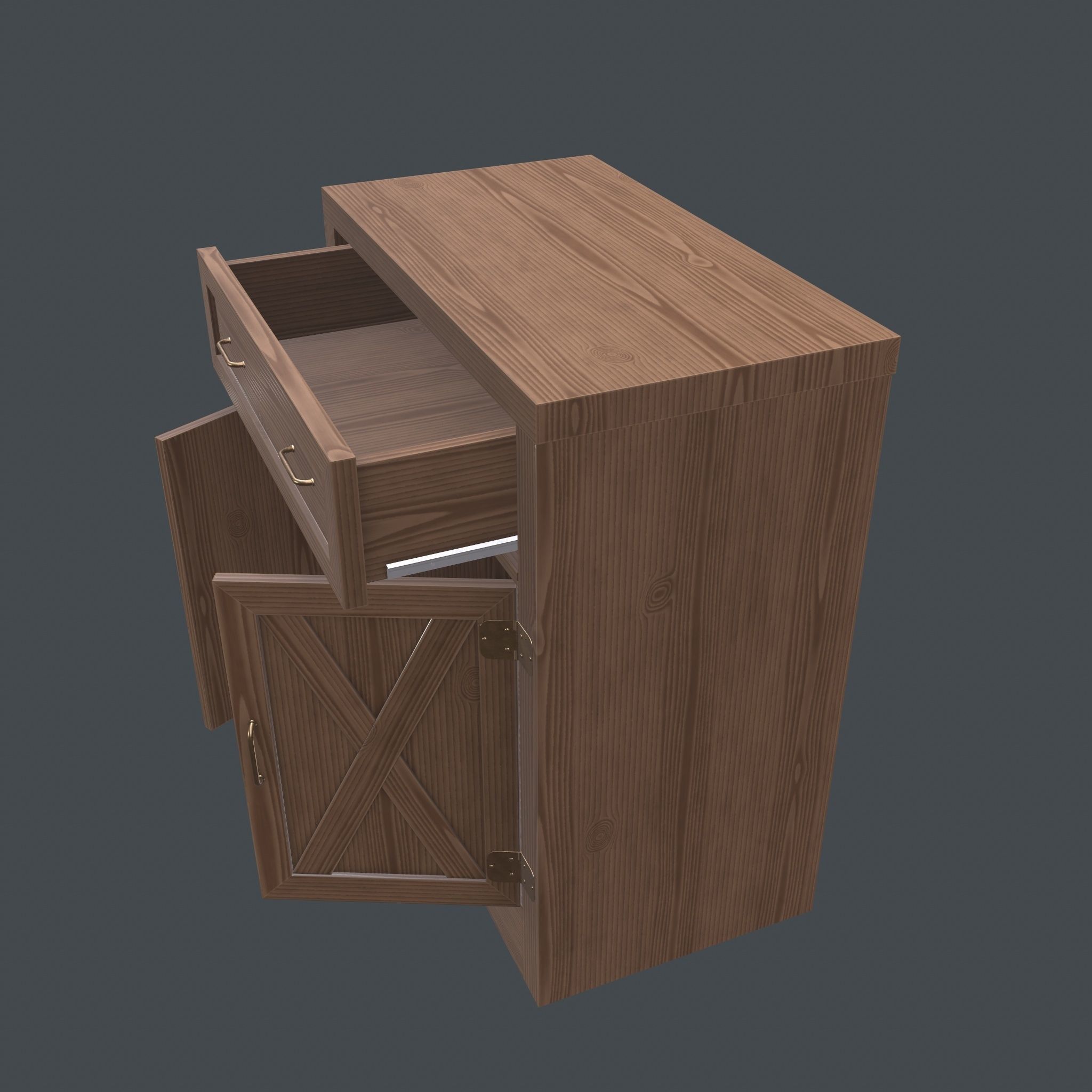 Chest of drawers - 2 3D model_12