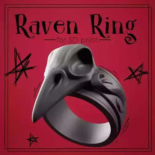 RAVEN RING - HALLOWEEN RING - WITCH STYLE